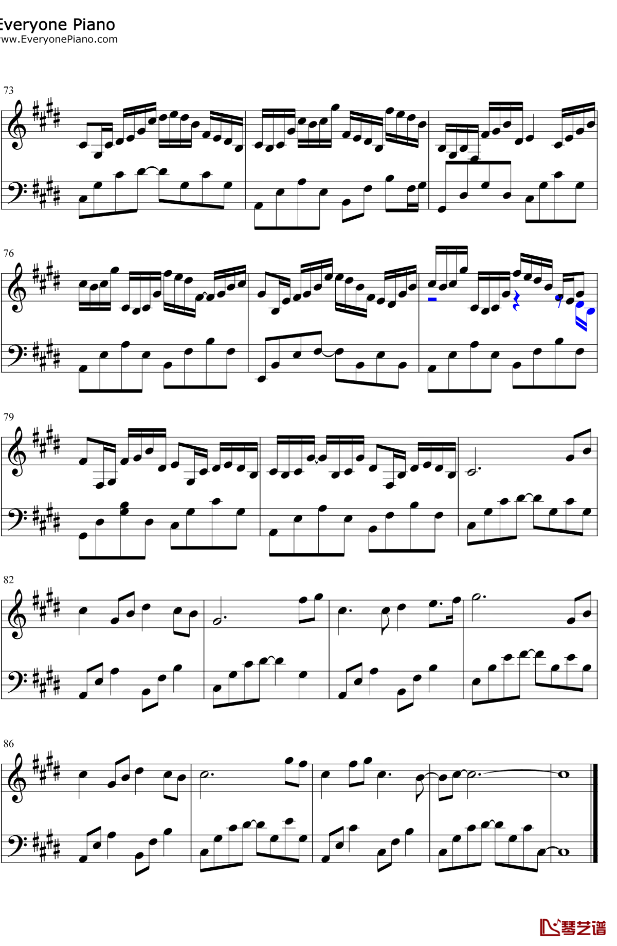 为霜钢琴谱5-羽肿