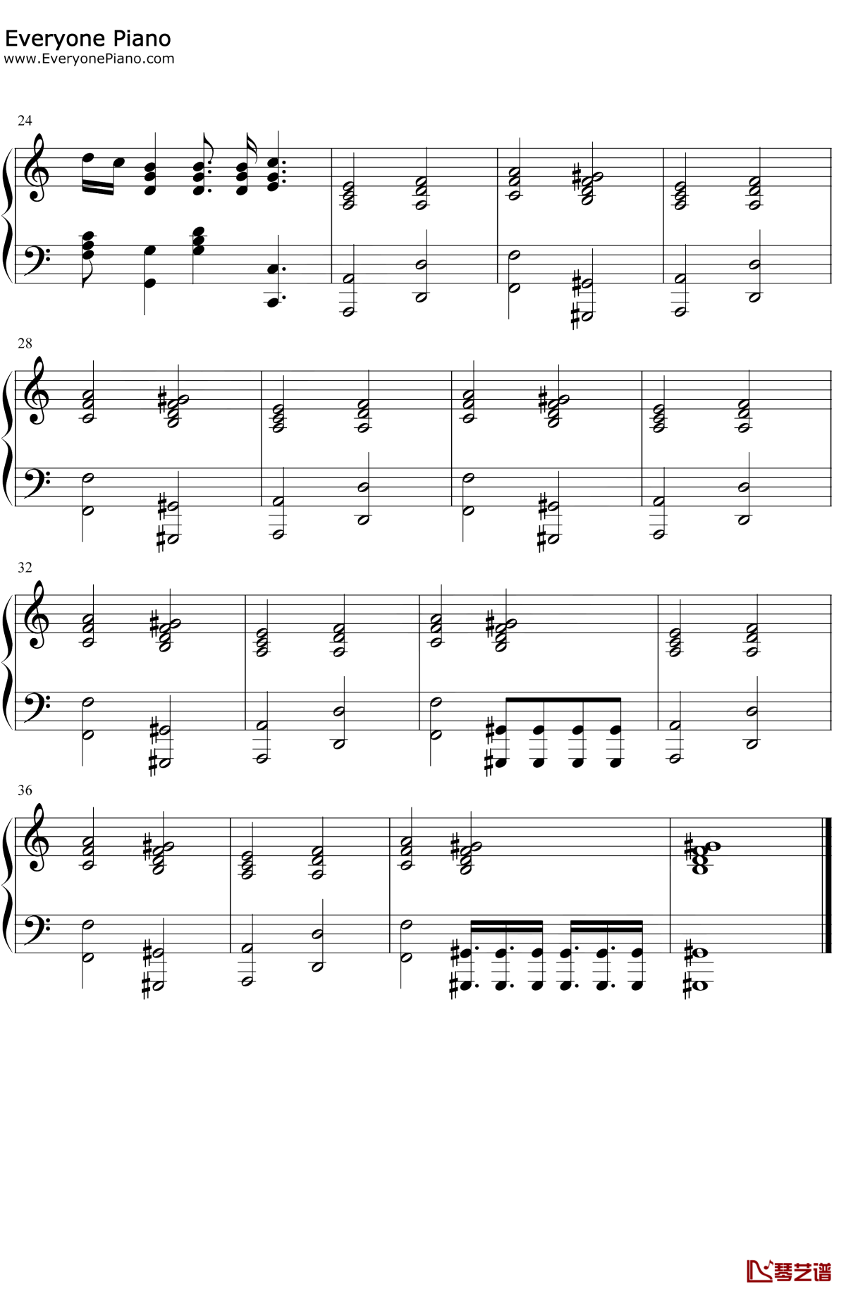 Selah钢琴谱2-Kanye-West