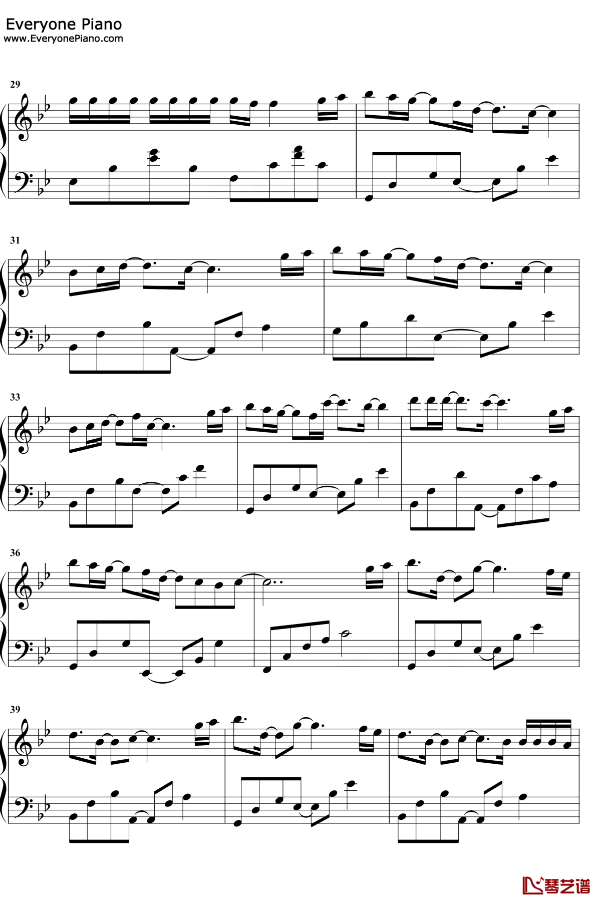 句号钢琴谱3-邓紫棋