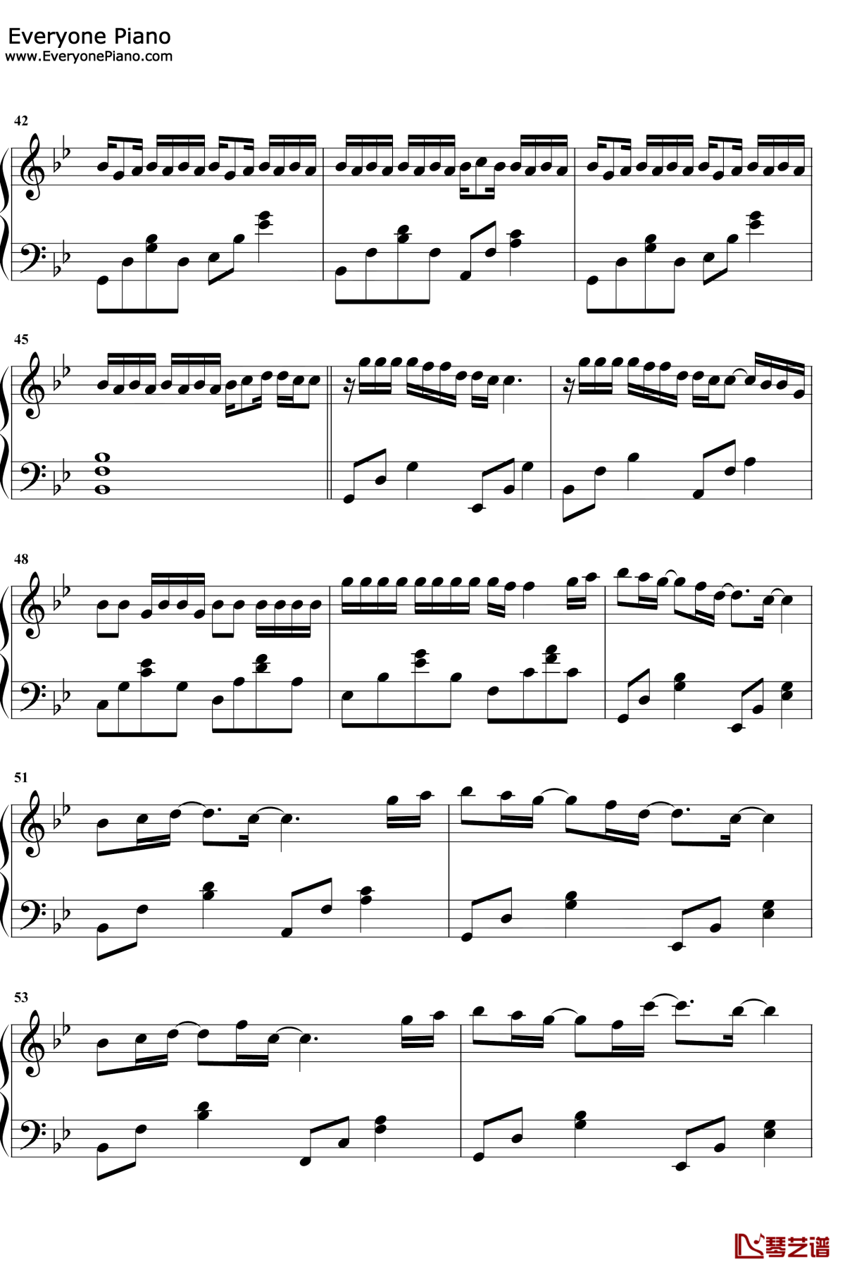 句号钢琴谱4-邓紫棋