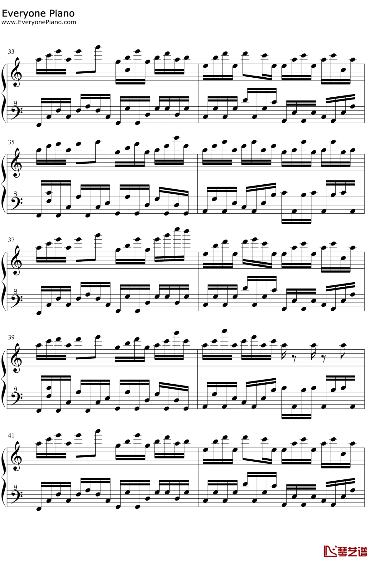 春念钢琴谱4-夏小舟