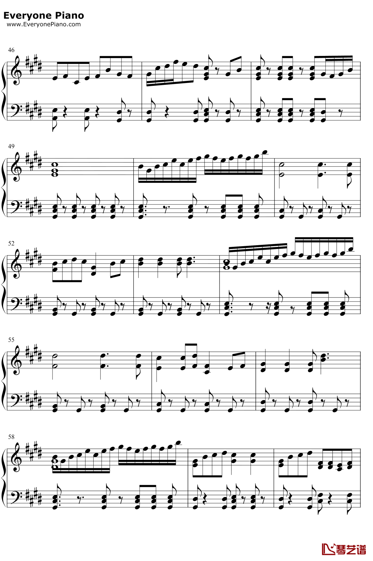 好日子钢琴谱4-宋祖英