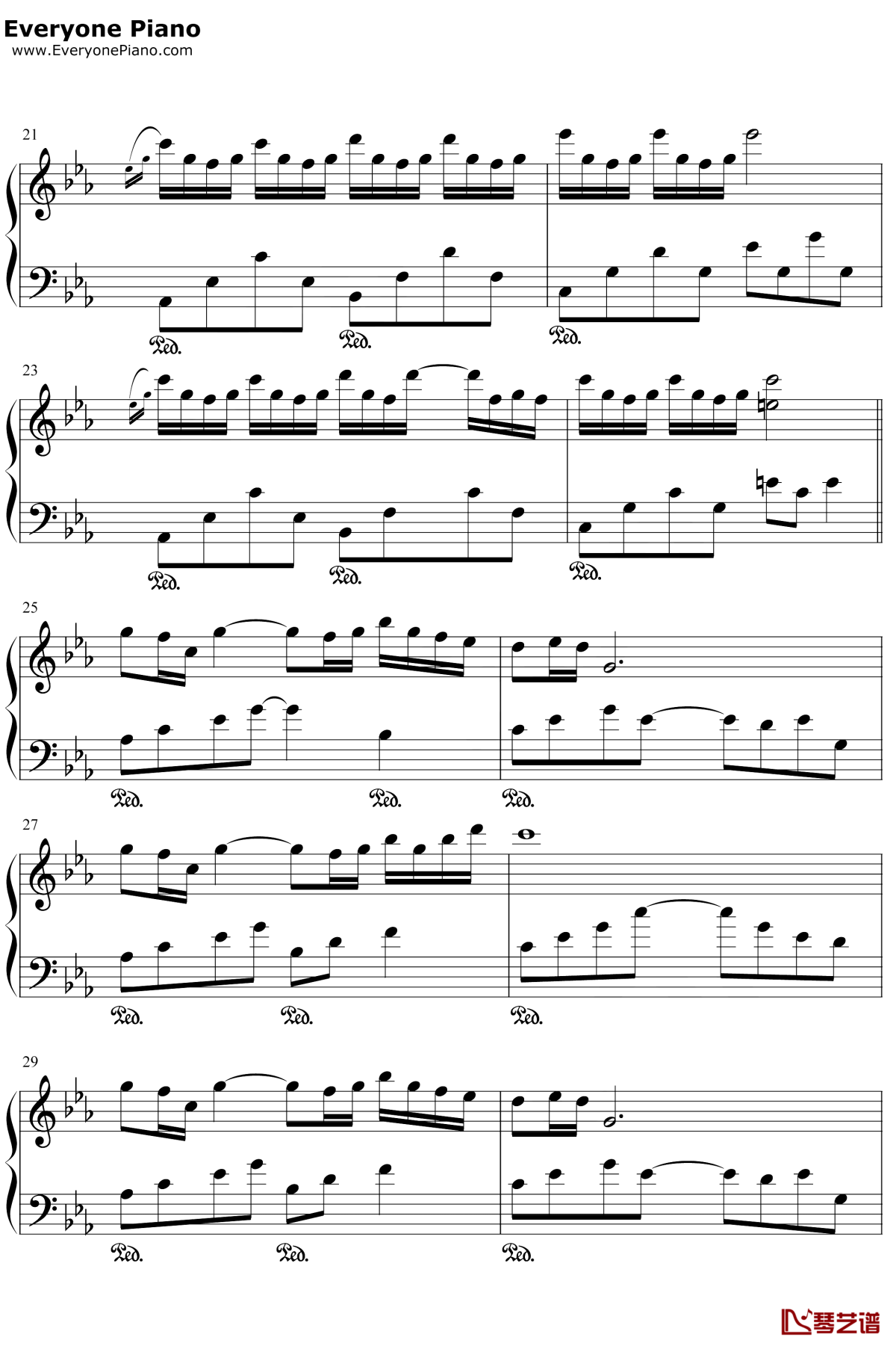 繁华的寂静钢琴谱3-文武贝