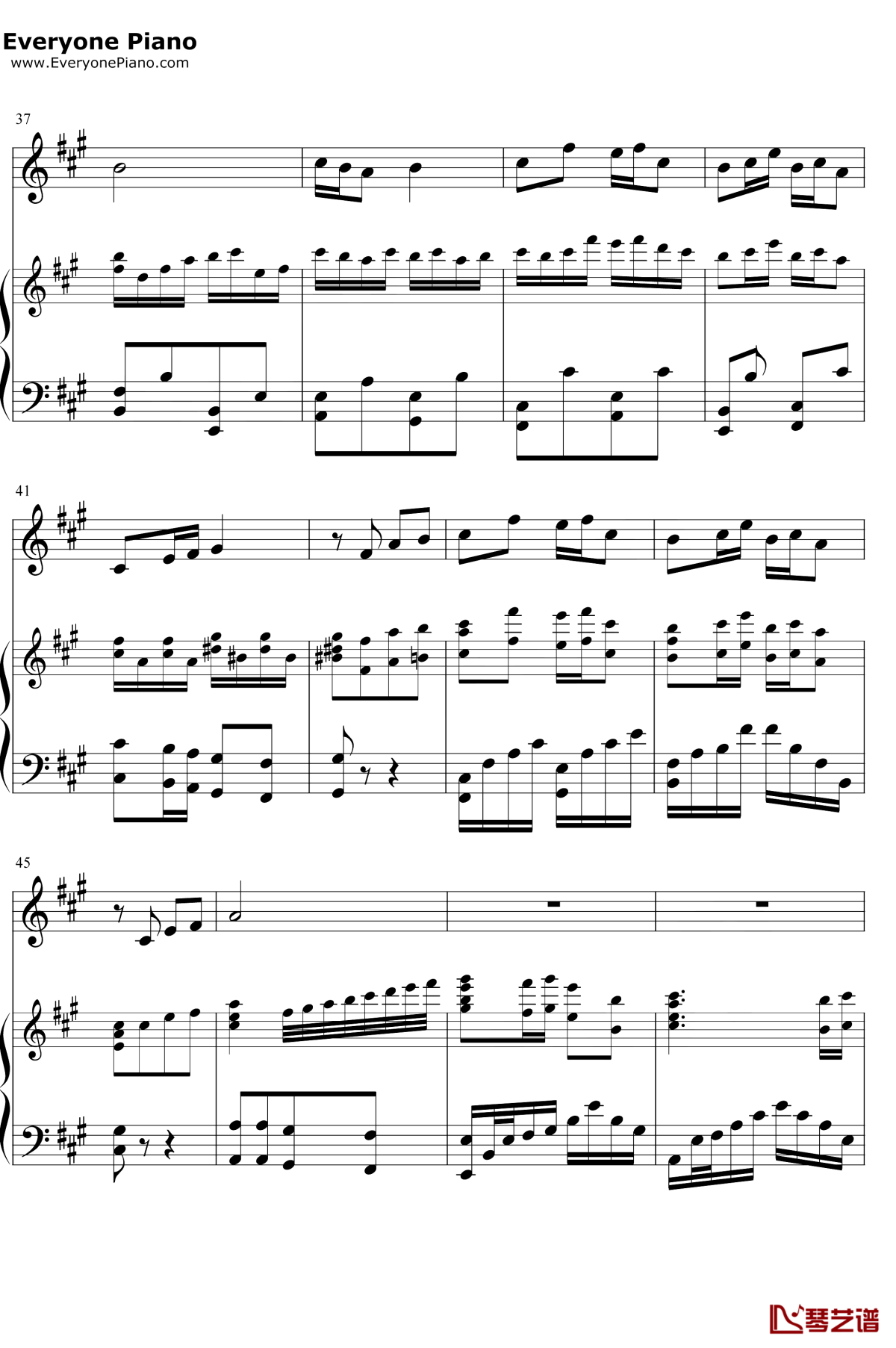 梨花颂钢琴谱4-杨乃林