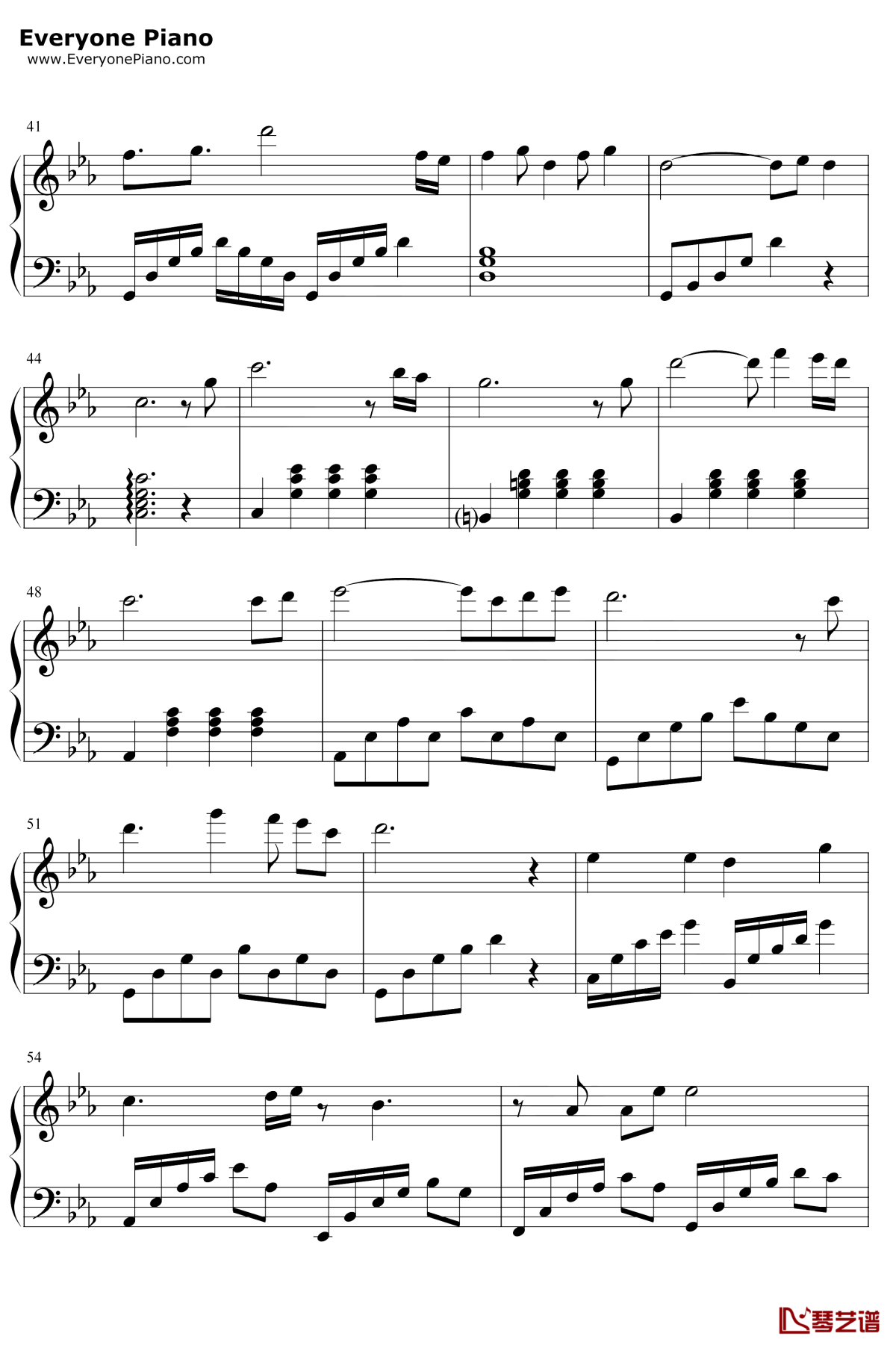 荒城渡钢琴谱4-周深