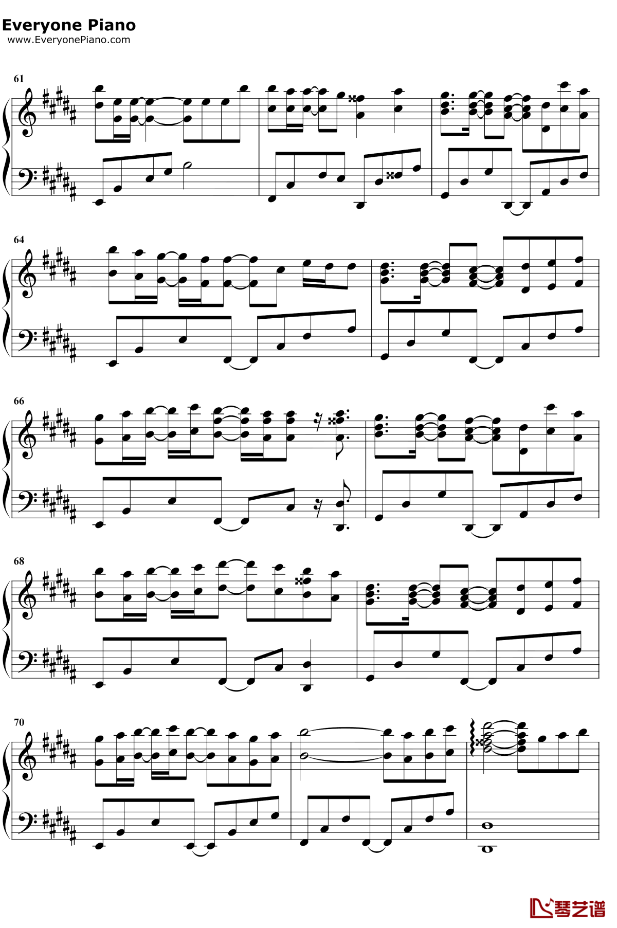 吹梦到西洲钢琴谱5-黄诗扶