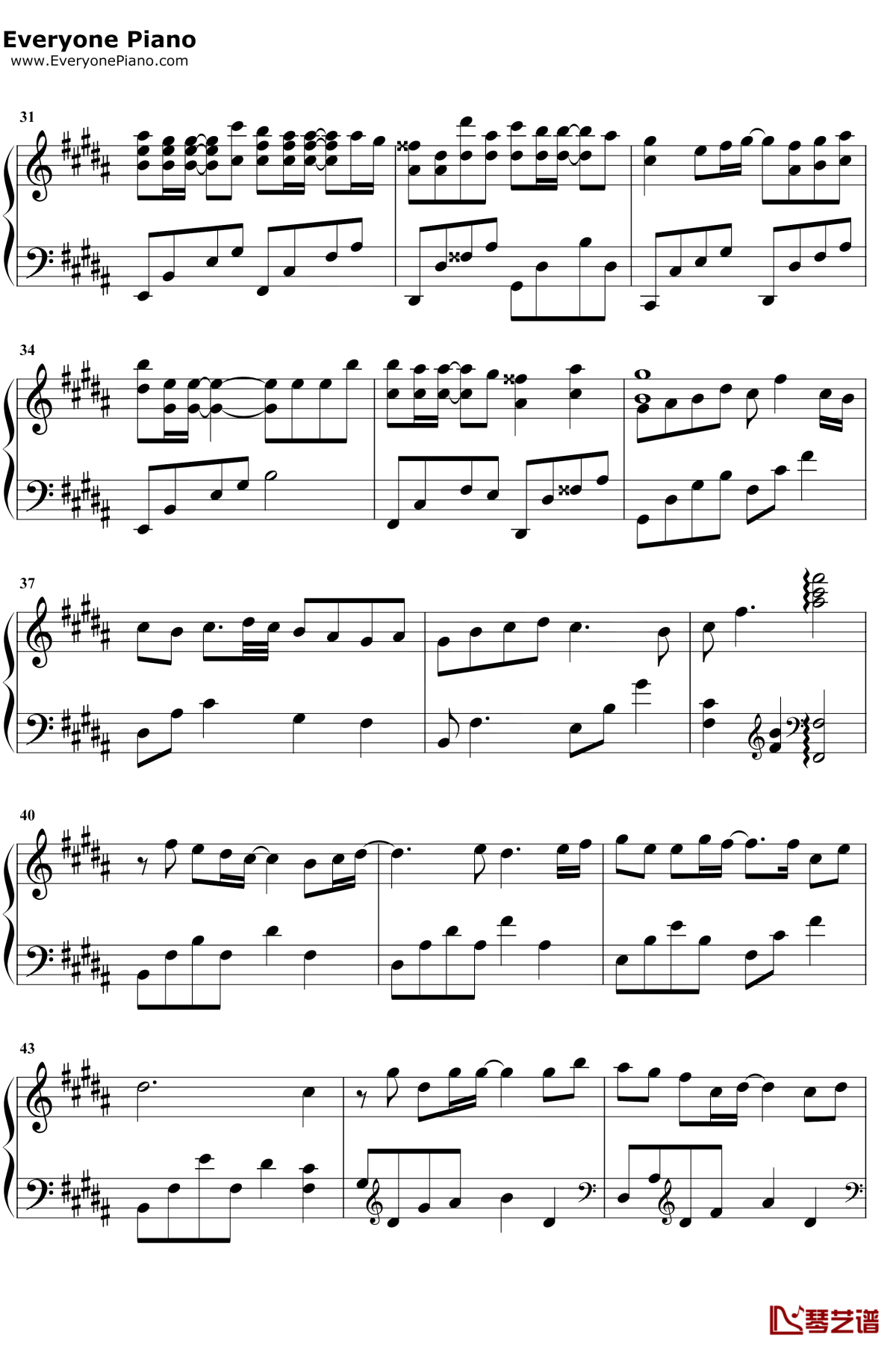 吹梦到西洲钢琴谱3-黄诗扶