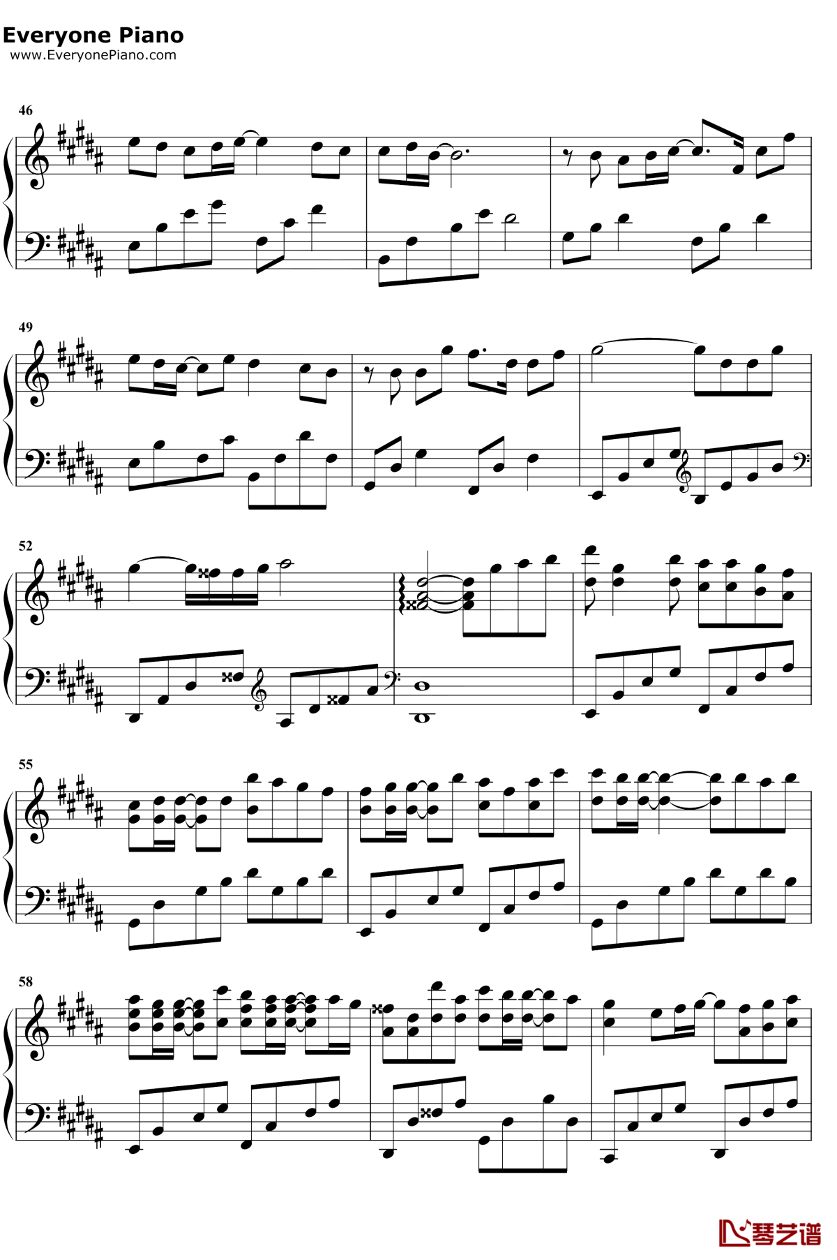 吹梦到西洲钢琴谱4-黄诗扶