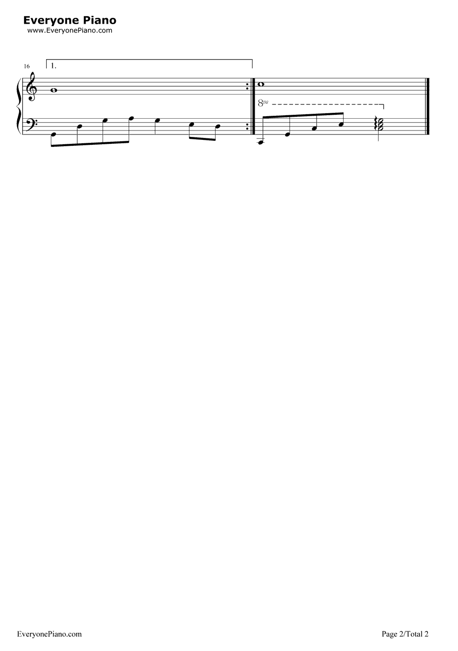 千言万语钢琴谱2-邓丽君