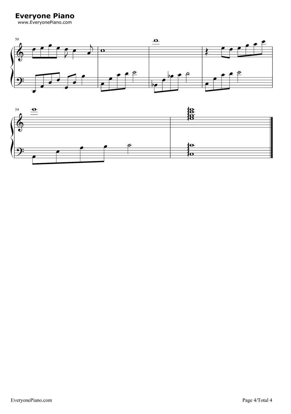 城里的月光钢琴谱4-许美静