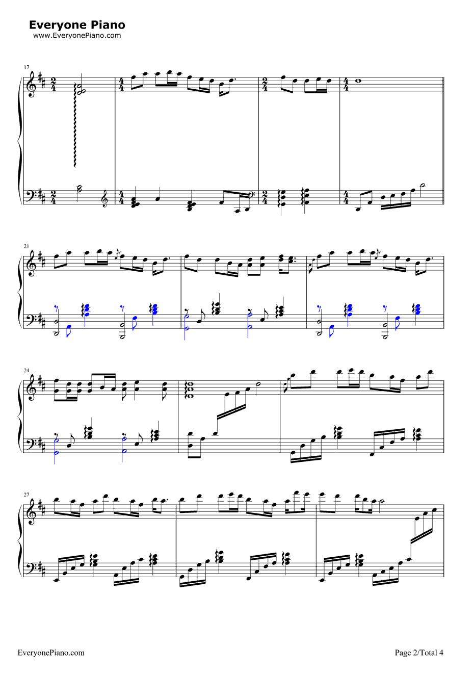 蝴蝶泉边钢琴谱2-黄雅莉