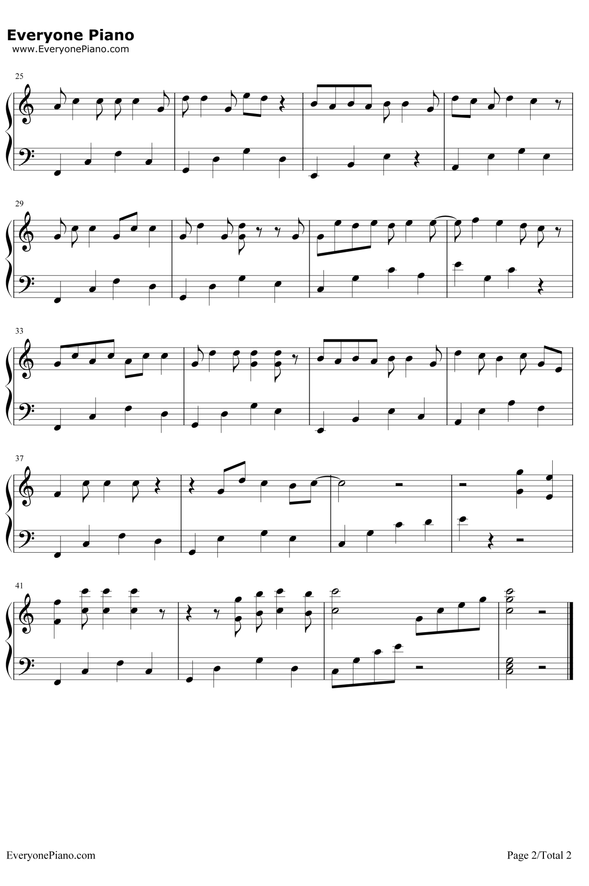 白山茶钢琴谱2-陈雪凝