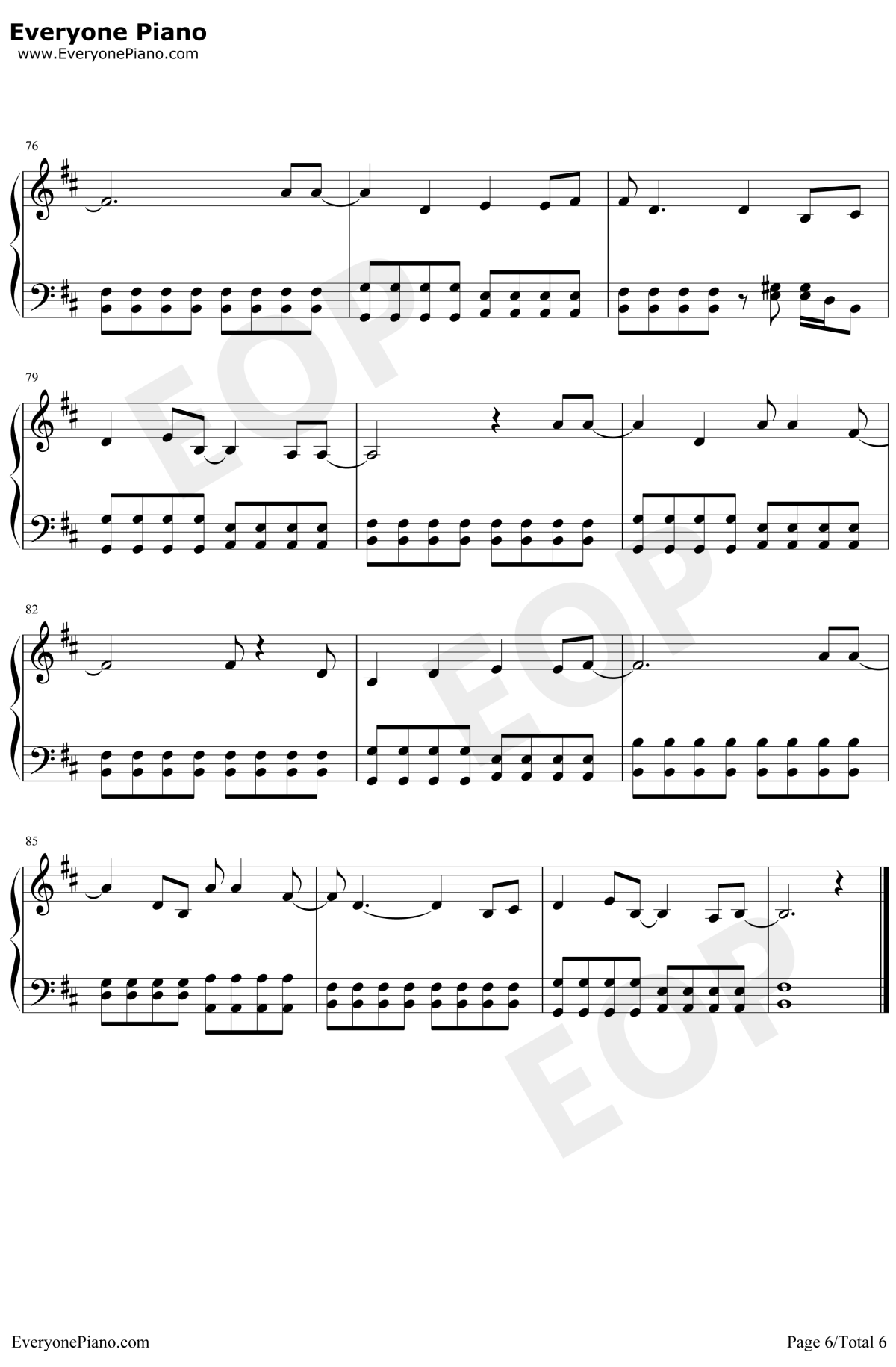 杀死那个石家庄人钢琴谱6-万能青年旅店