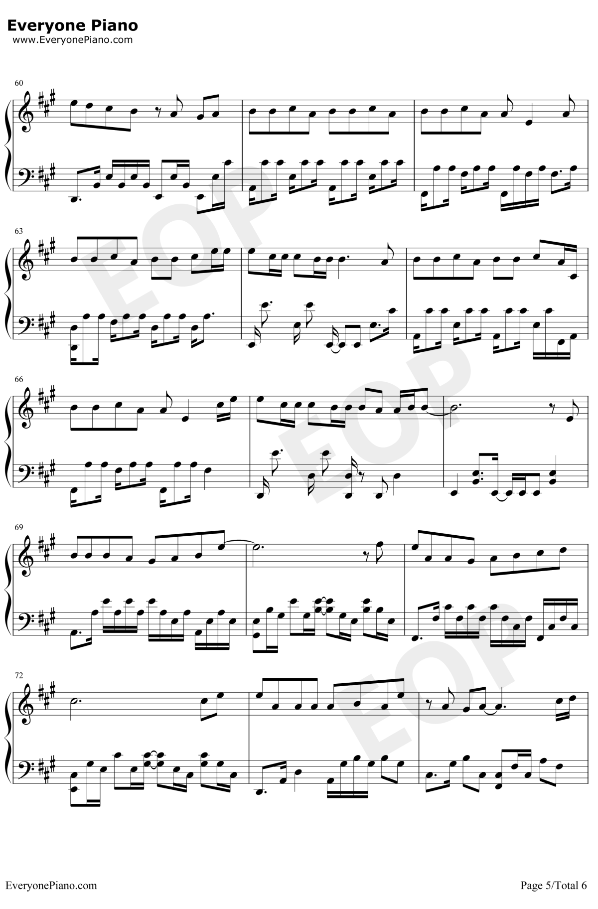 怎么了钢琴谱5-周兴哲