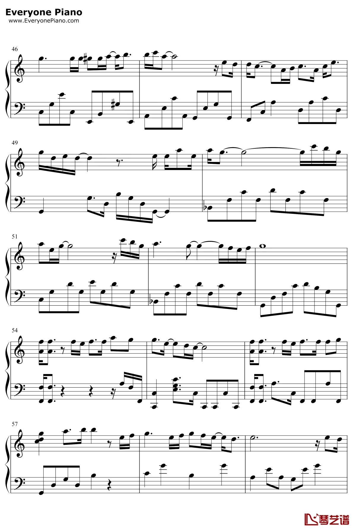 歌颂者钢琴谱4-吴青峰