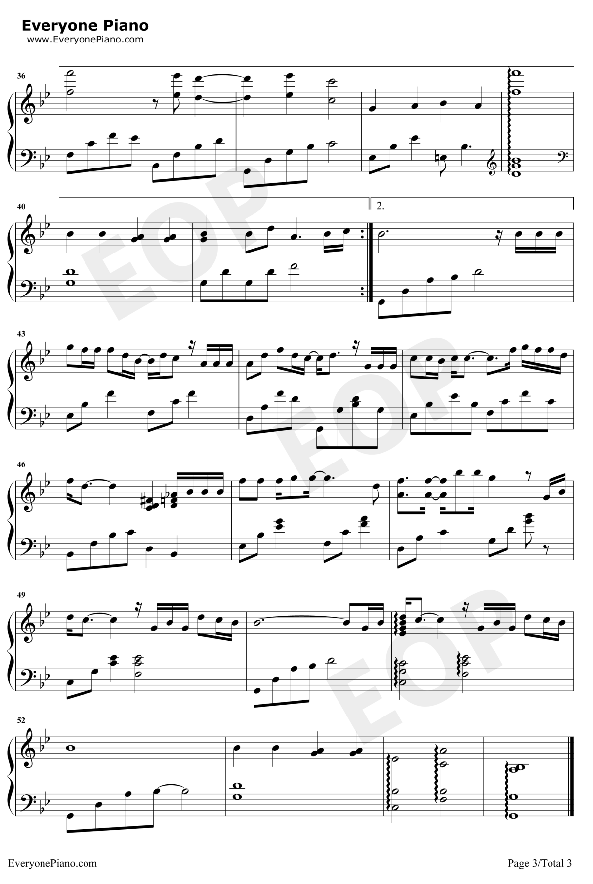 我曾钢琴谱3-隔壁老樊