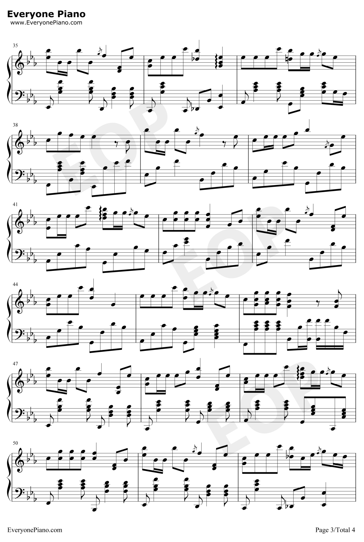 你笑起来真好看钢琴谱3-李昕融