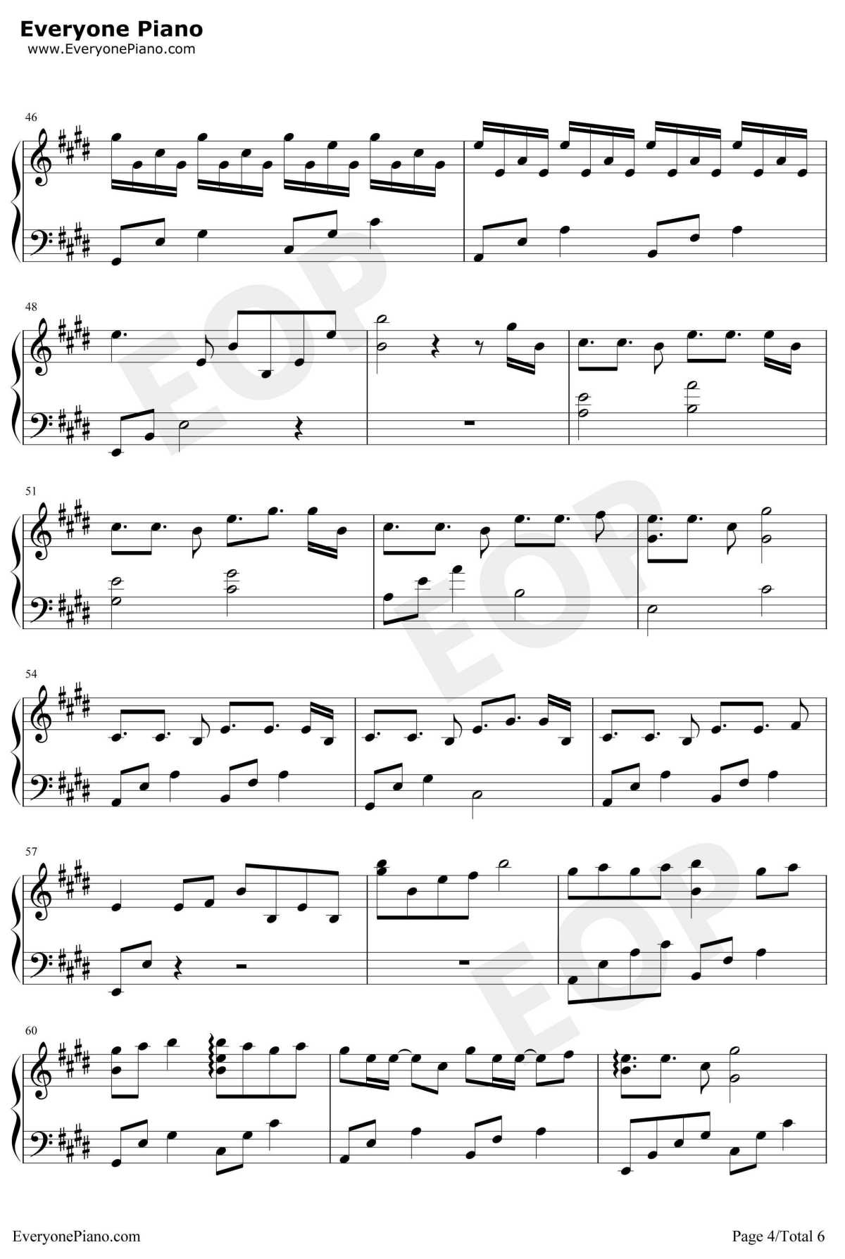 恋爱循环钢琴谱4-花泽香菜