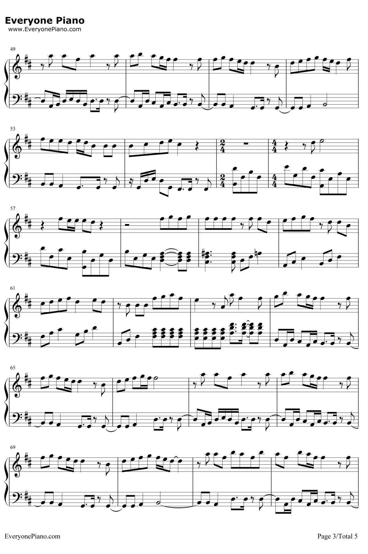 第一次爱的人钢琴谱3-王心凌