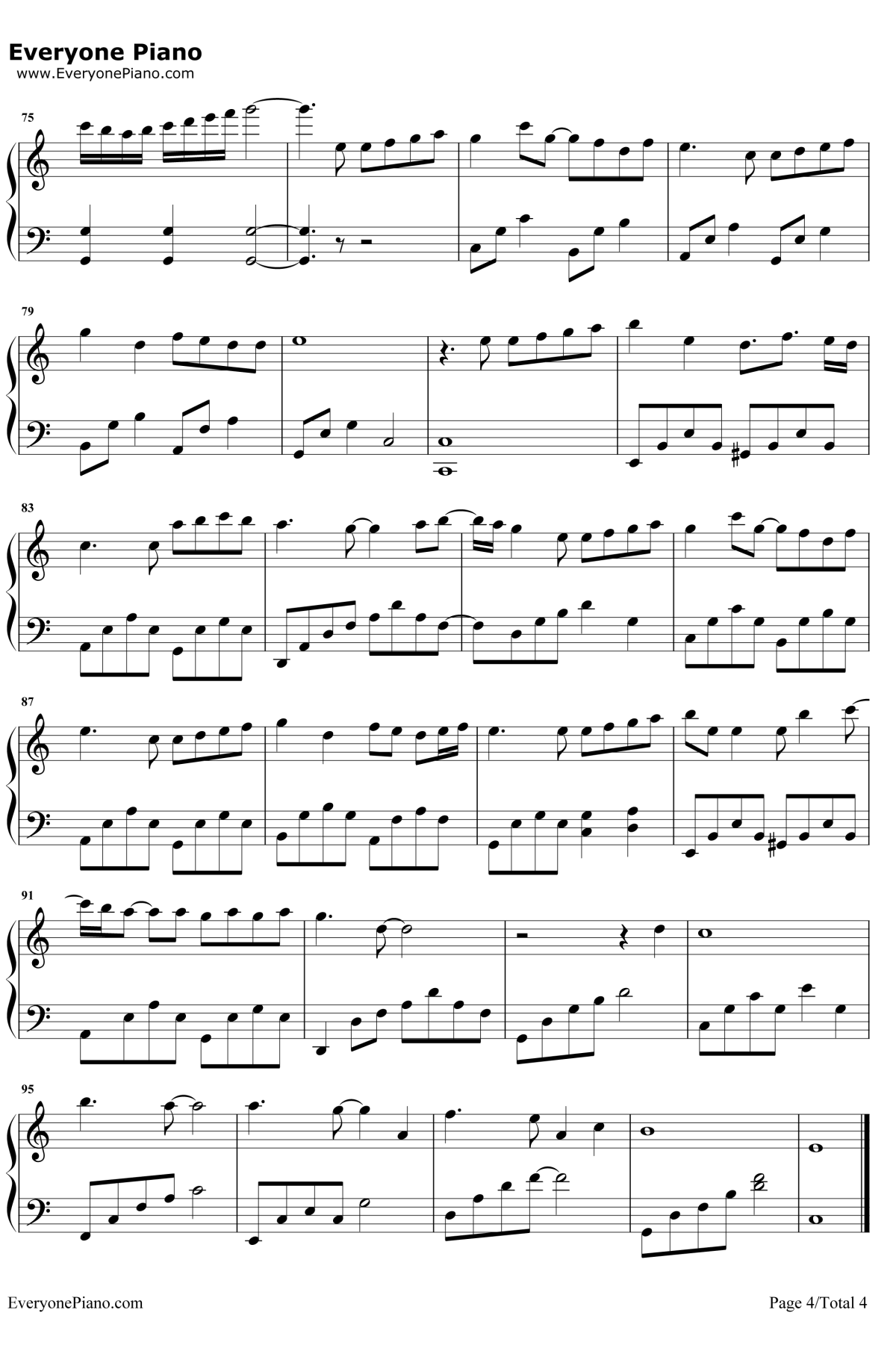 成全钢琴谱4-林宥嘉