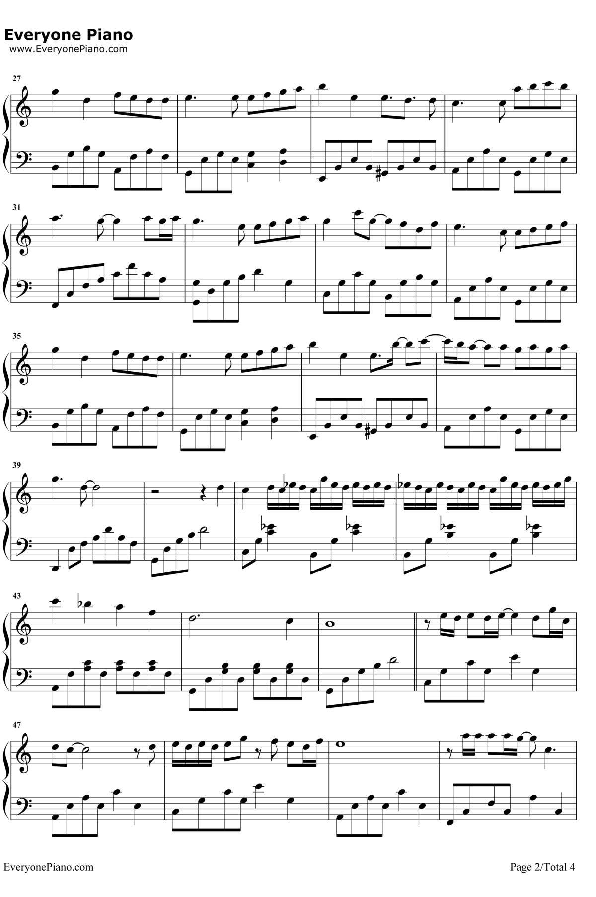 成全钢琴谱2-林宥嘉