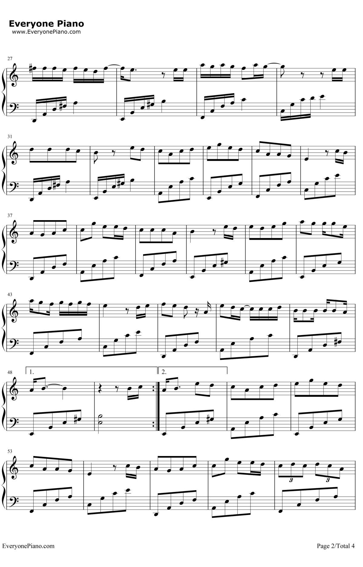 童话镇钢琴谱2-陈一发儿