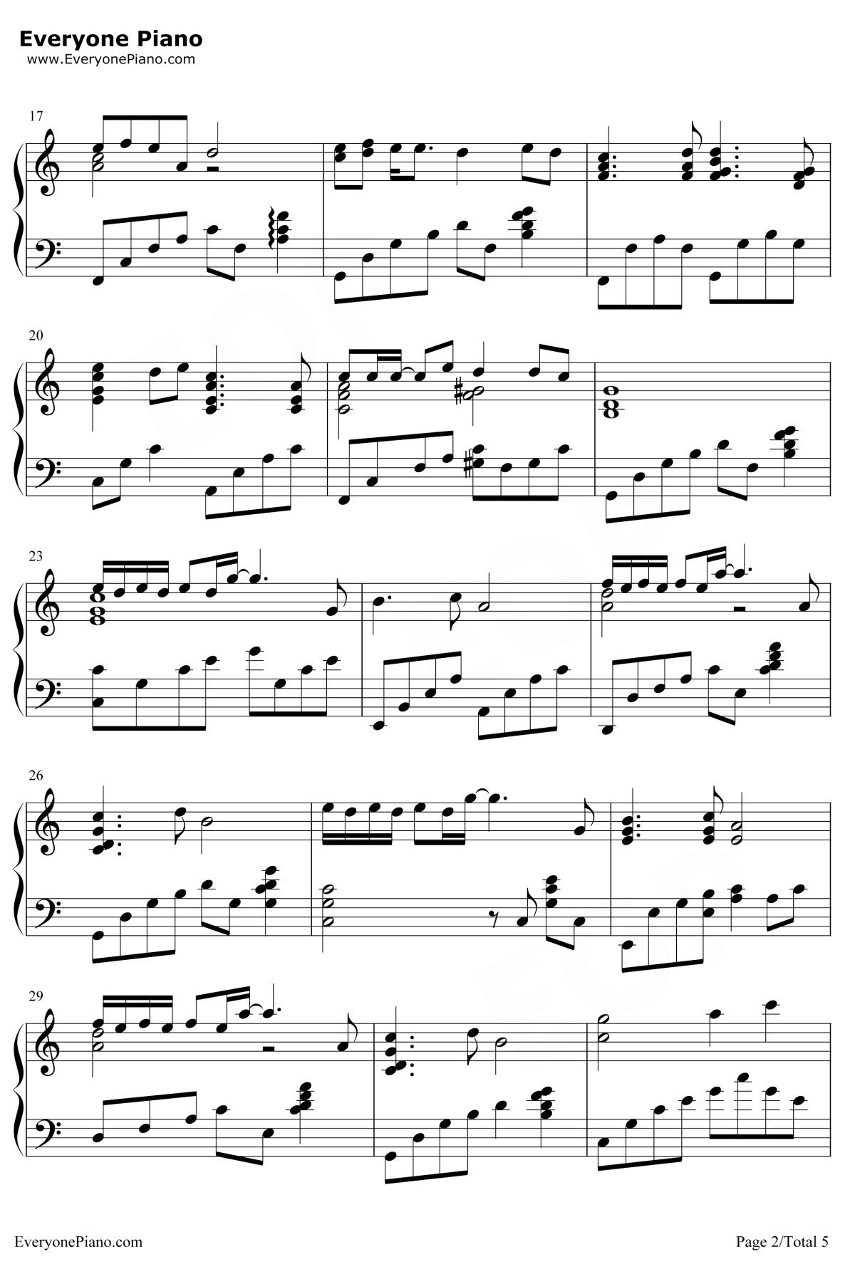 情人钢琴谱2-Beyond