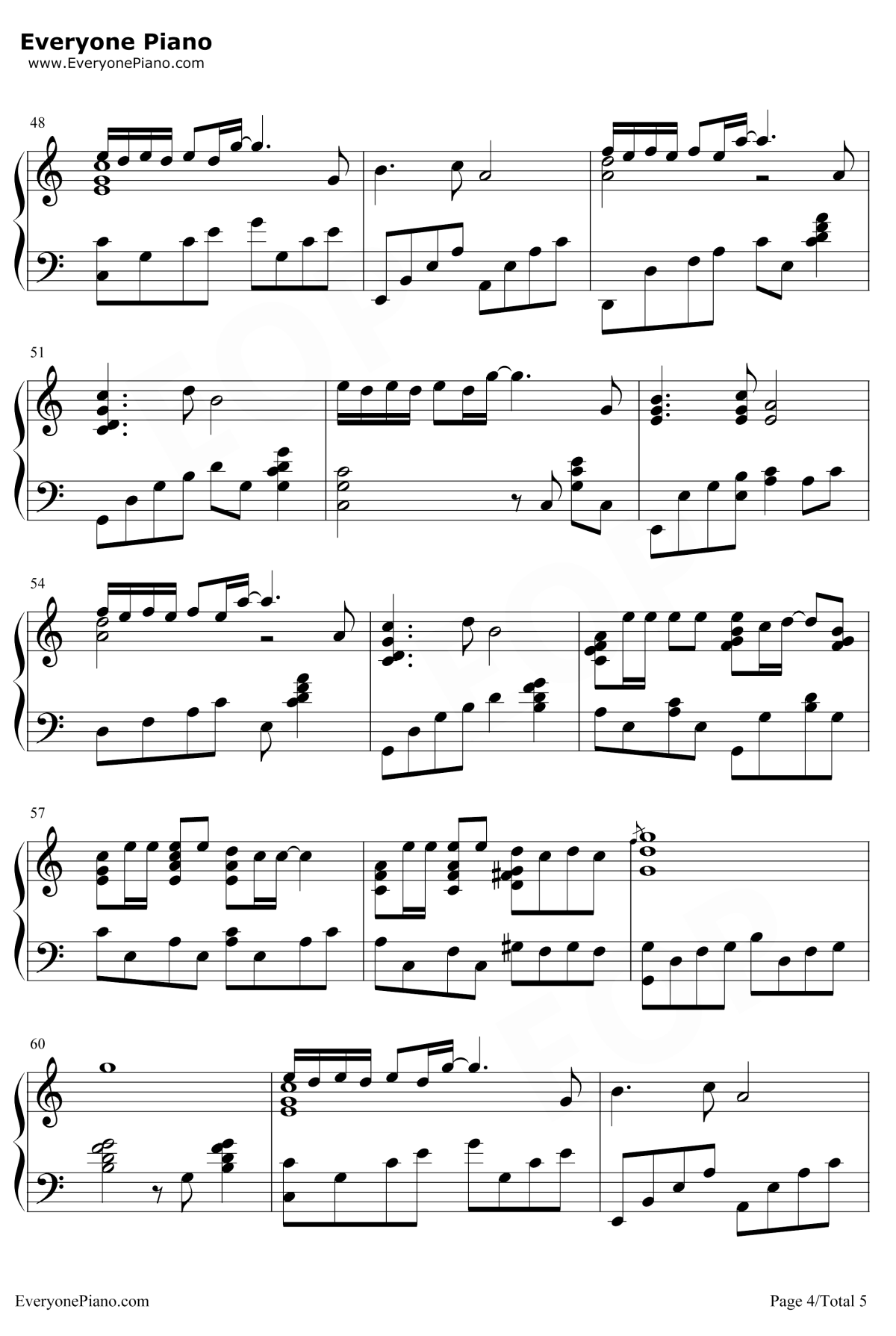 情人钢琴谱4-Beyond