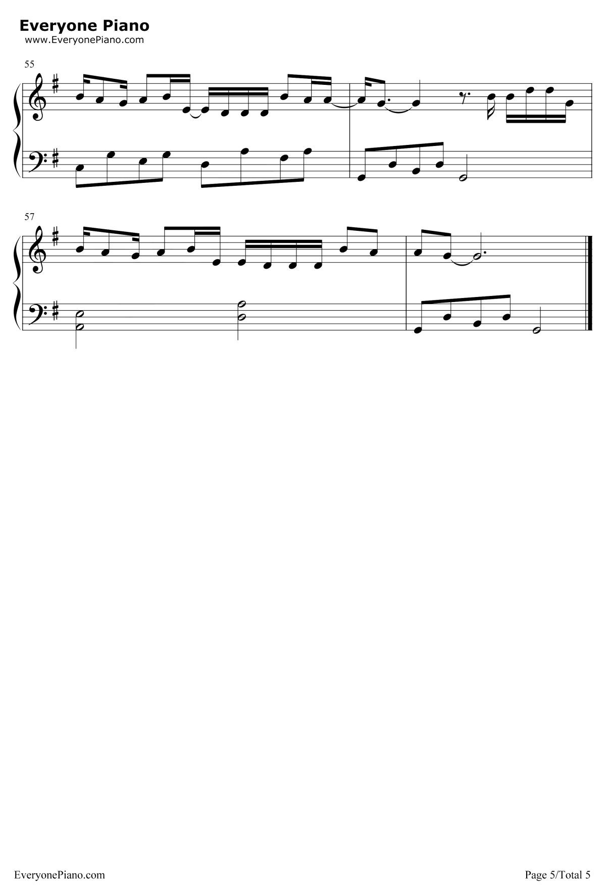 伪装钢琴谱5-大壮