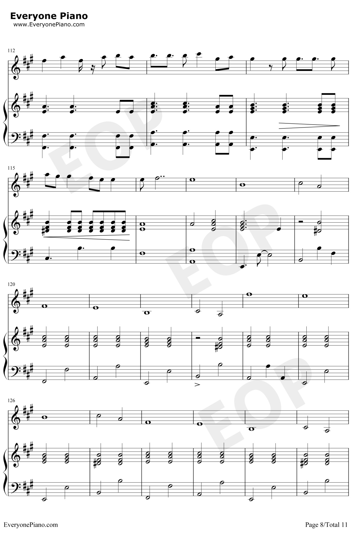 异类钢琴谱8-华晨宇