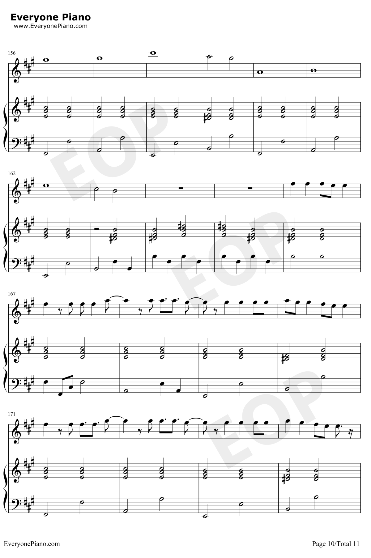 异类钢琴谱10-华晨宇