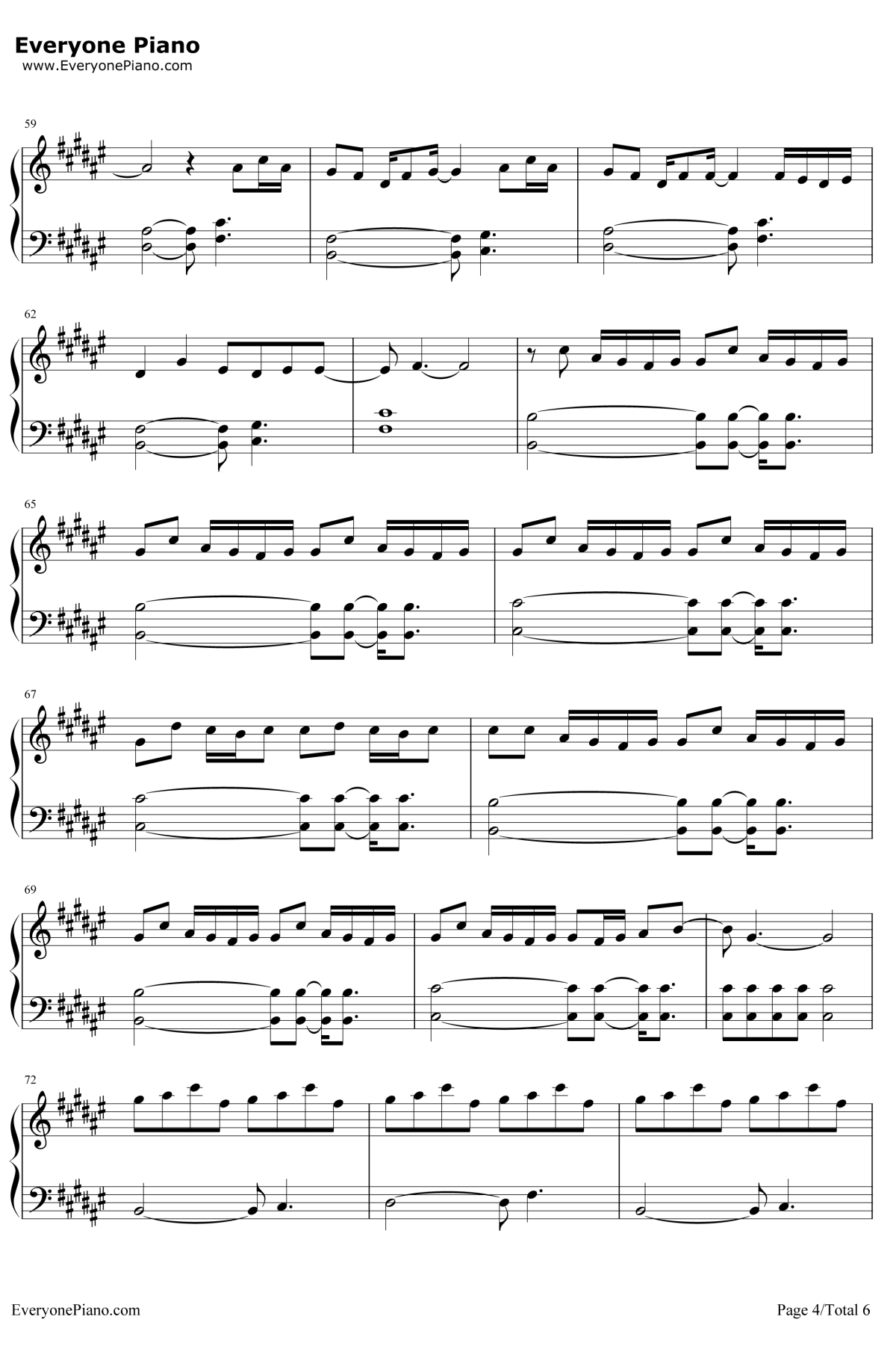 打上花火钢琴谱4-米津玄师