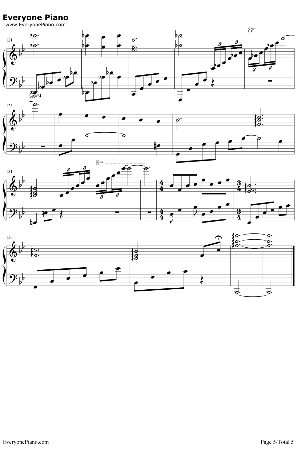 左耳钢琴谱5-赵薇