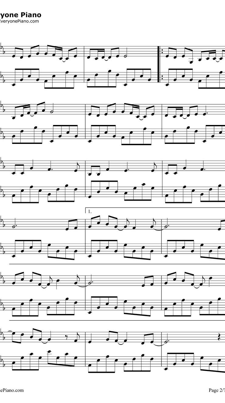 梦里花钢琴谱2-张韶涵