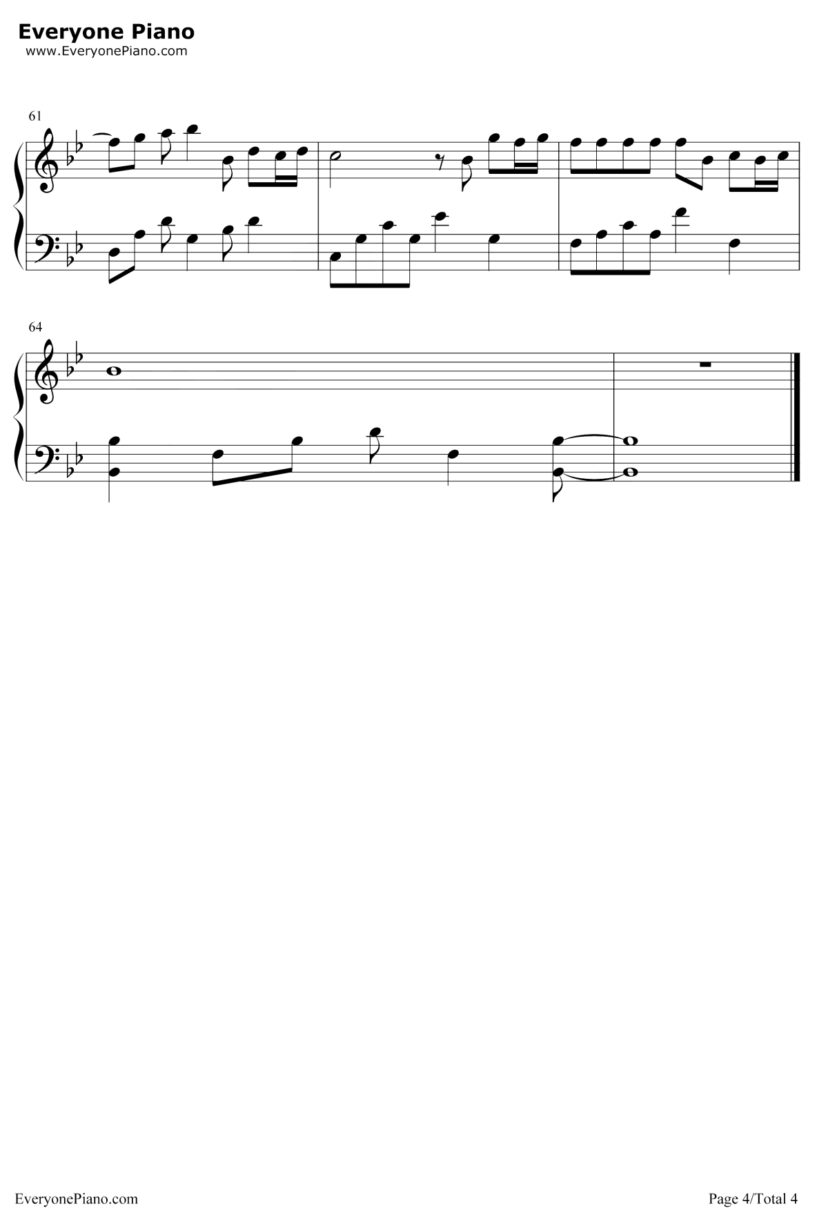 牛奶面包钢琴谱4-杨紫