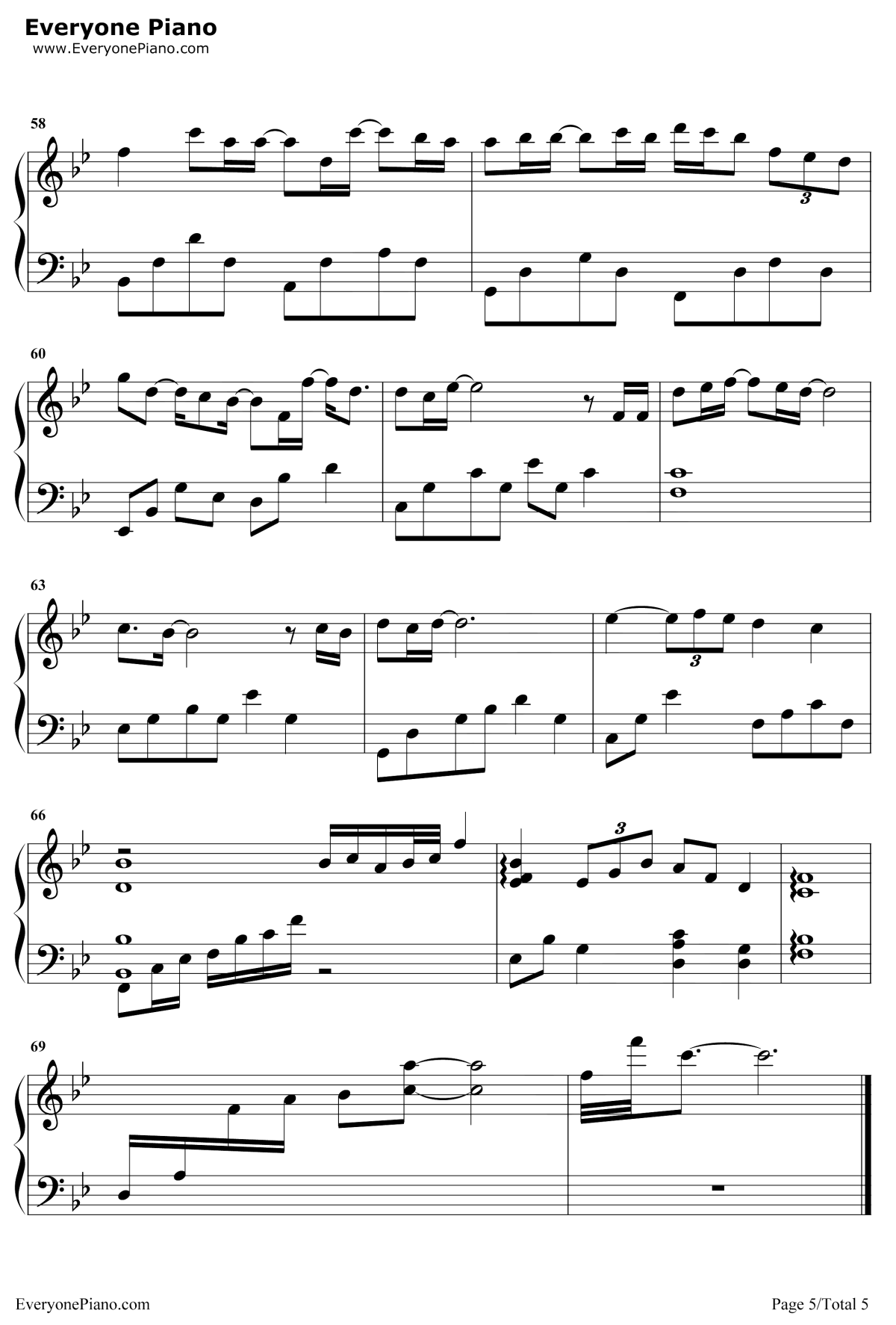 我可以不在乎的你钢琴谱5-陈芳语