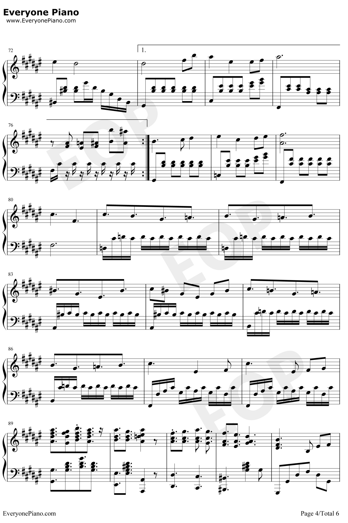 芬芳一生钢琴谱4-毛不易