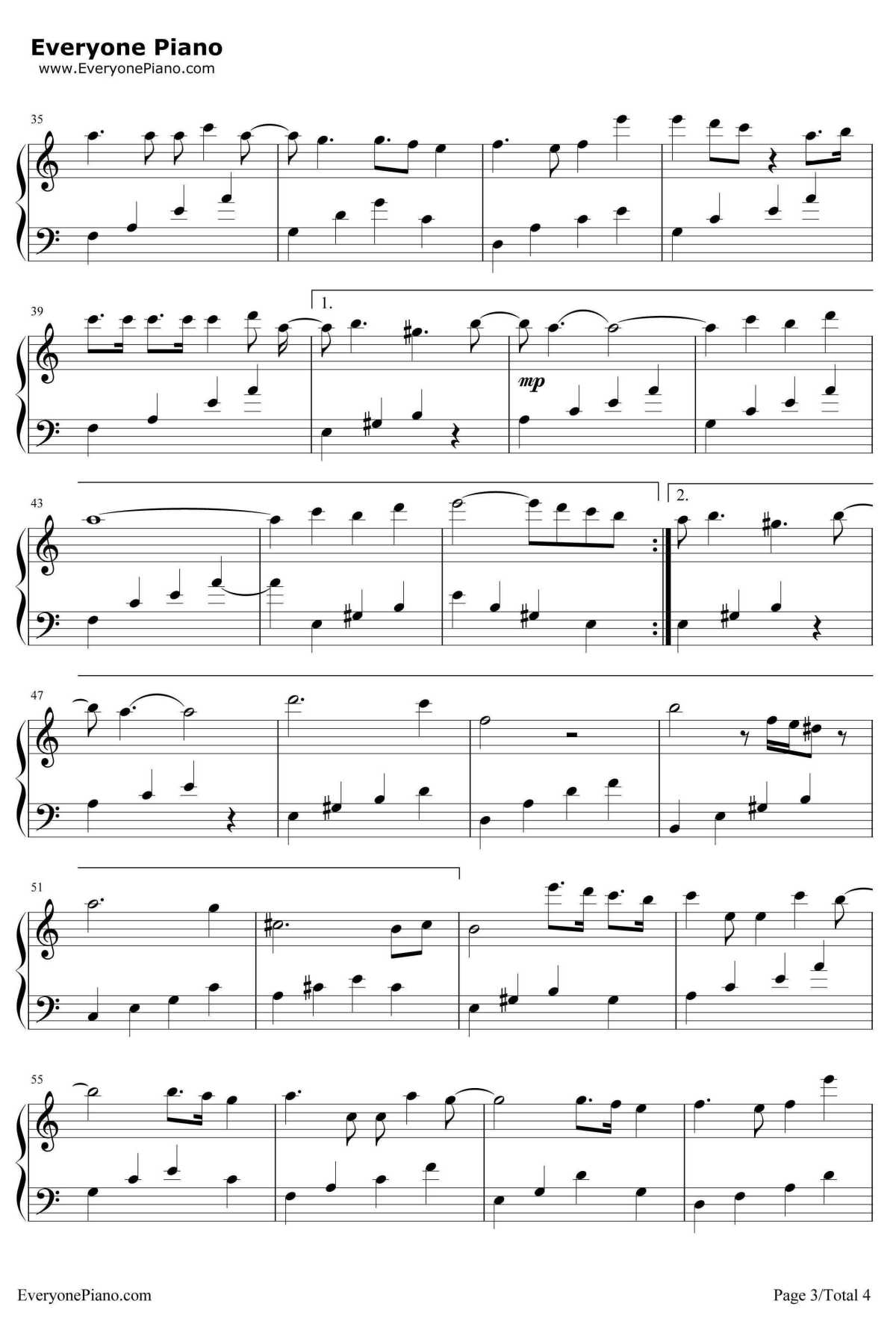 红玫瑰钢琴谱3-陈奕迅