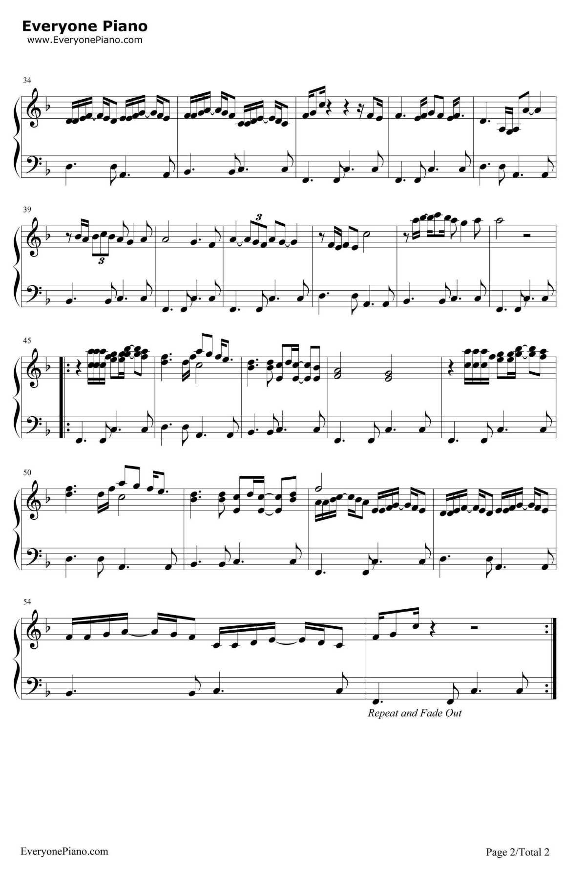 光辉岁月钢琴谱2-Beyond