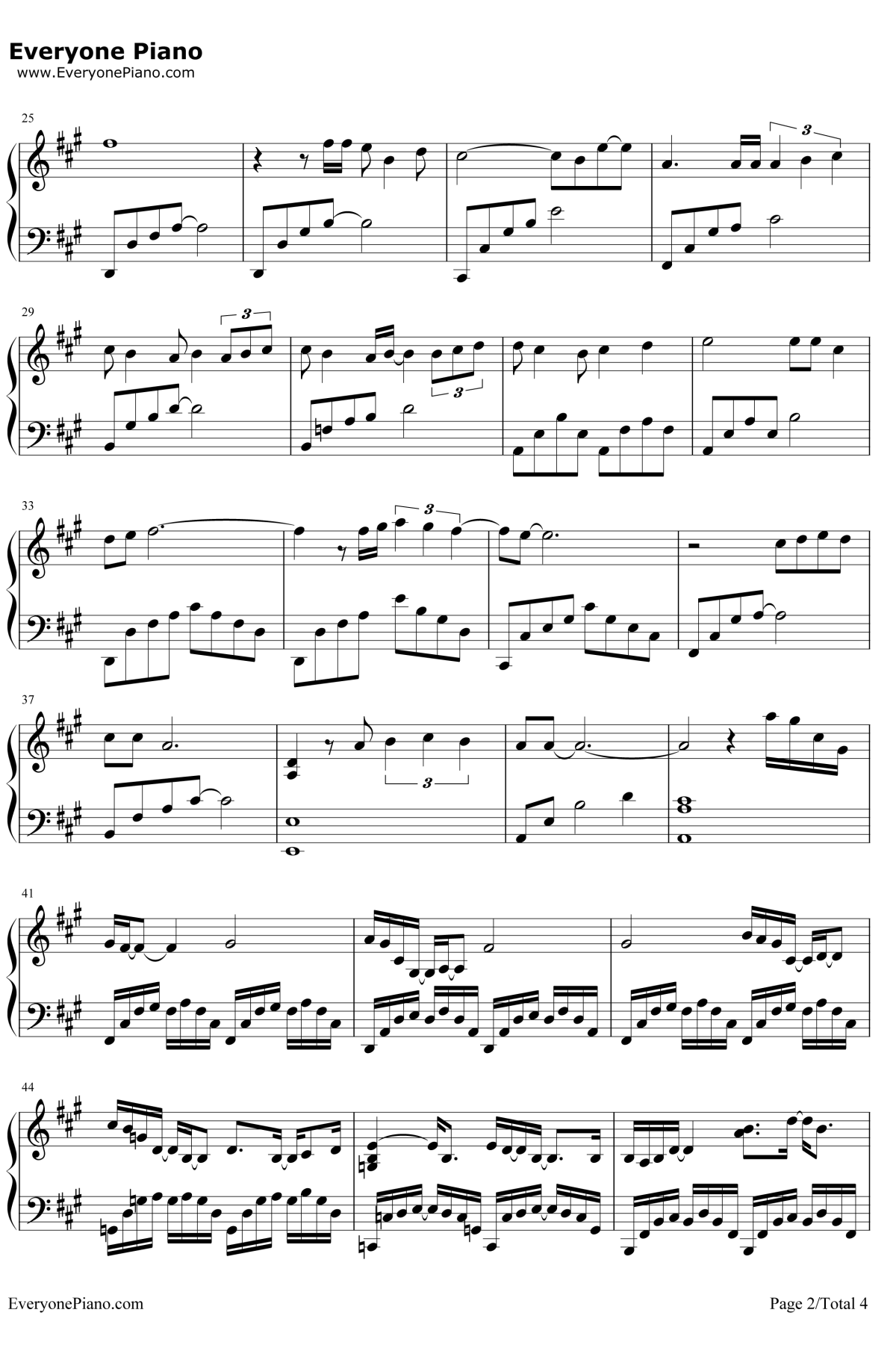 我们钢琴谱2-陈奕迅