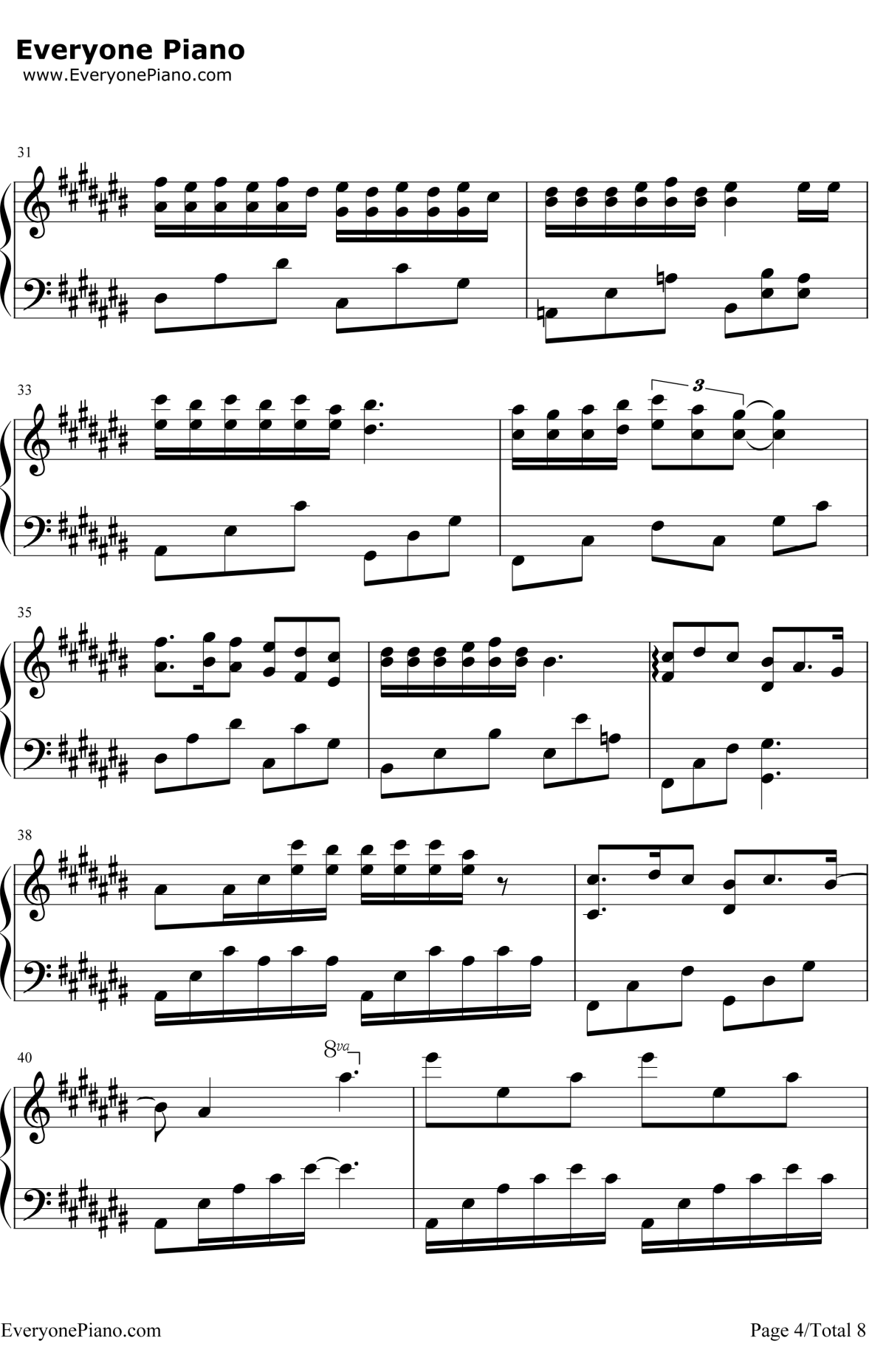 匆匆那年钢琴谱4-王菲