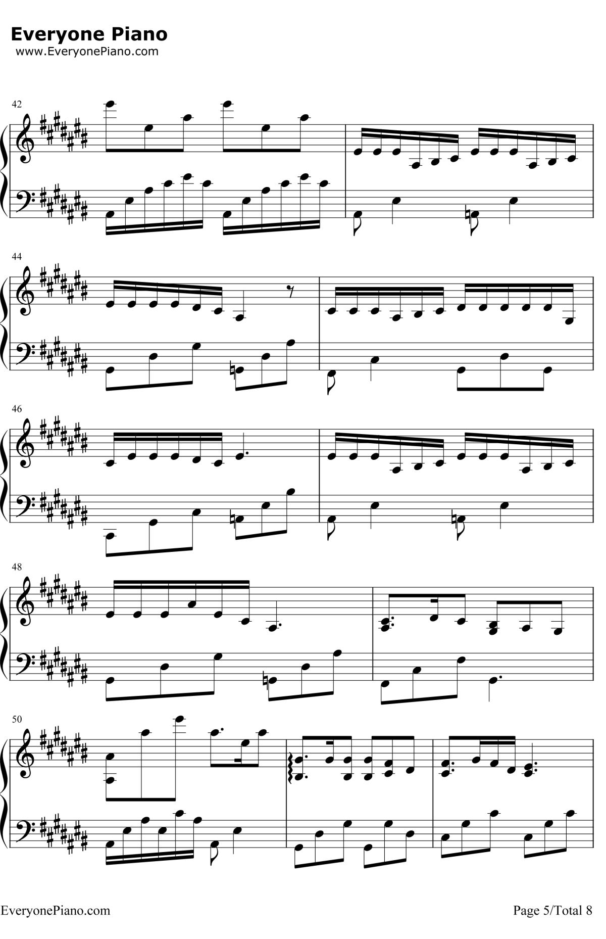 匆匆那年钢琴谱5-王菲