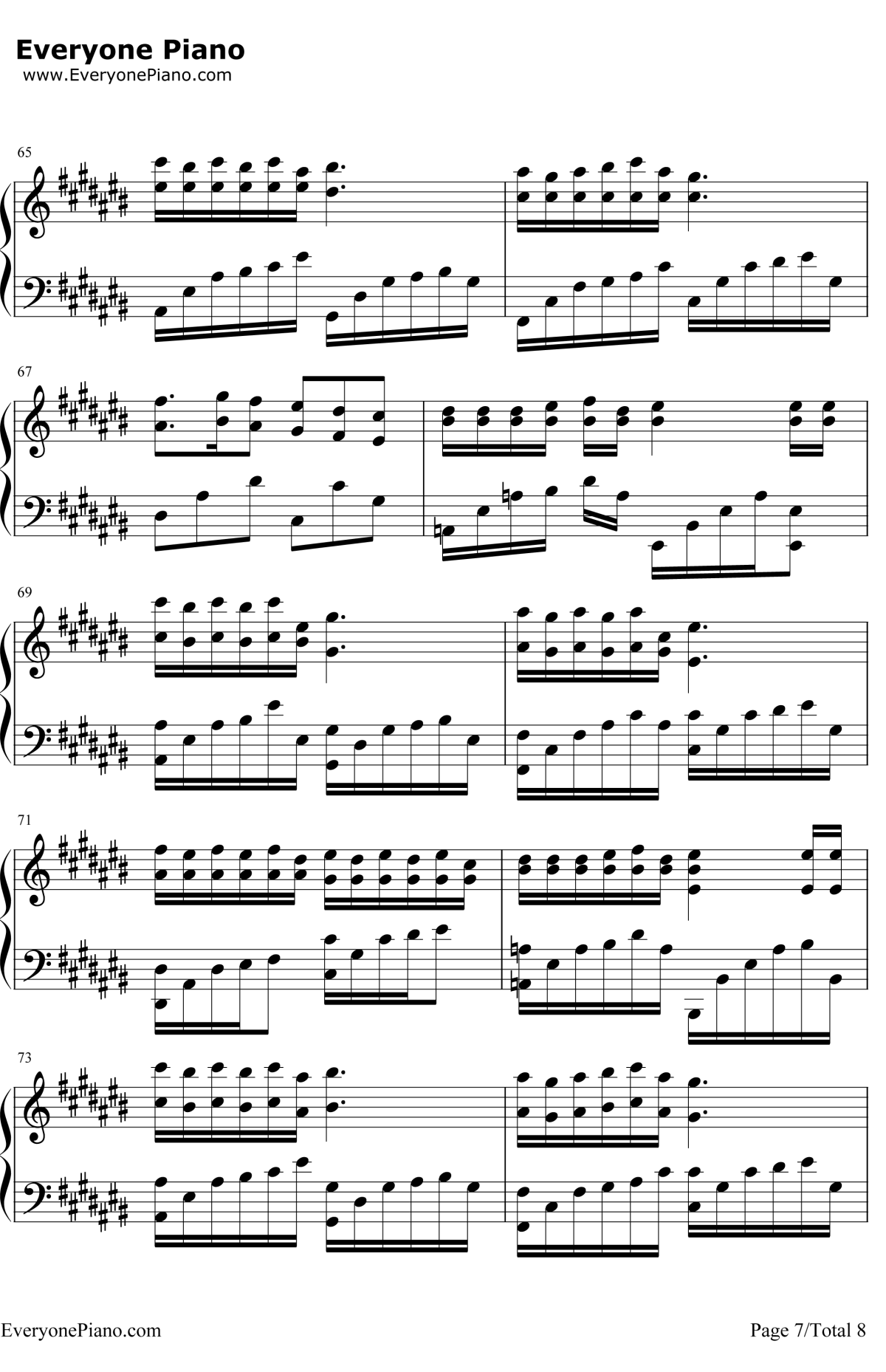 匆匆那年钢琴谱7-王菲