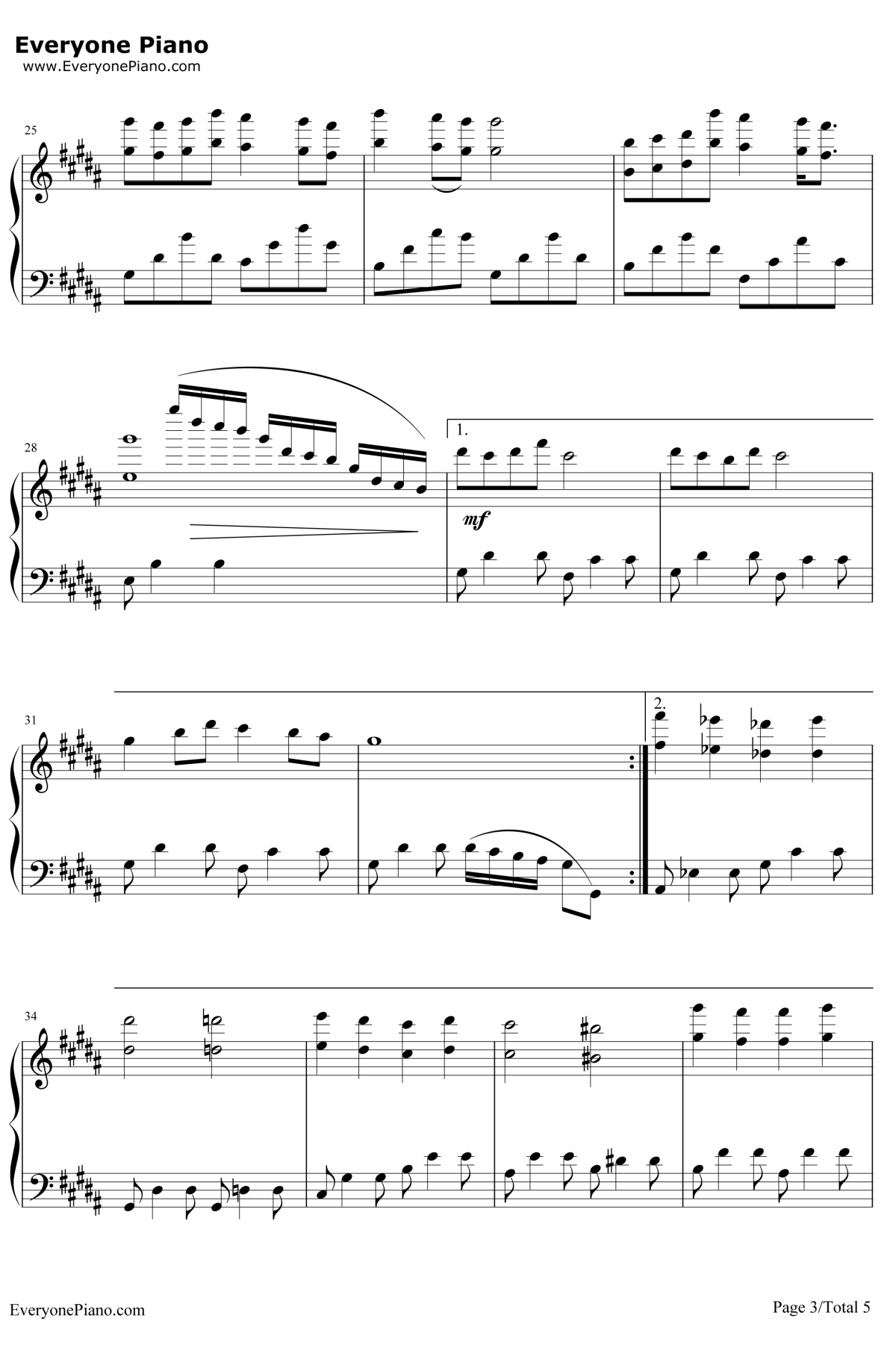 想起钢琴谱3-韩雪