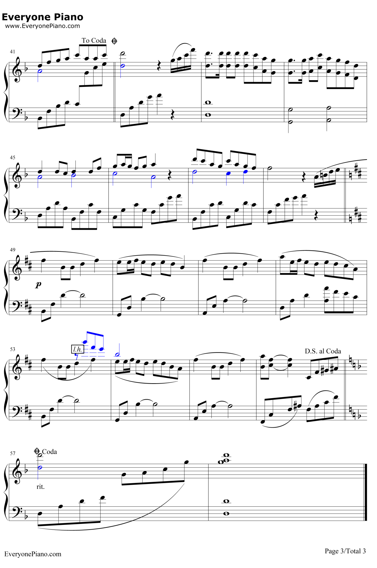 最炫民族风钢琴谱3-凤凰传奇