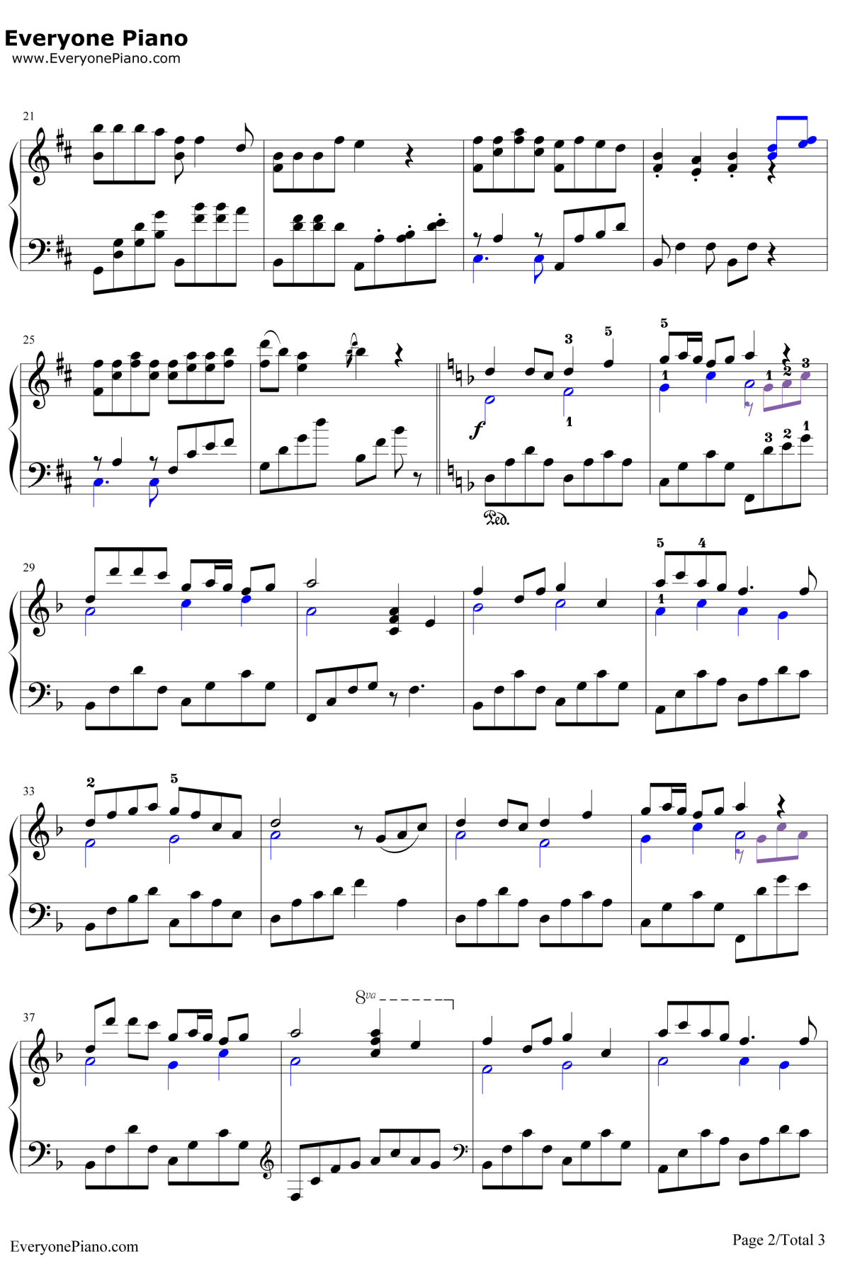 最炫民族风钢琴谱2-凤凰传奇