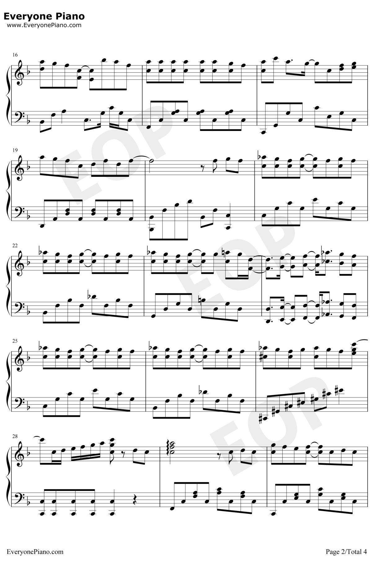 追梦赤子心钢琴谱2-GALA