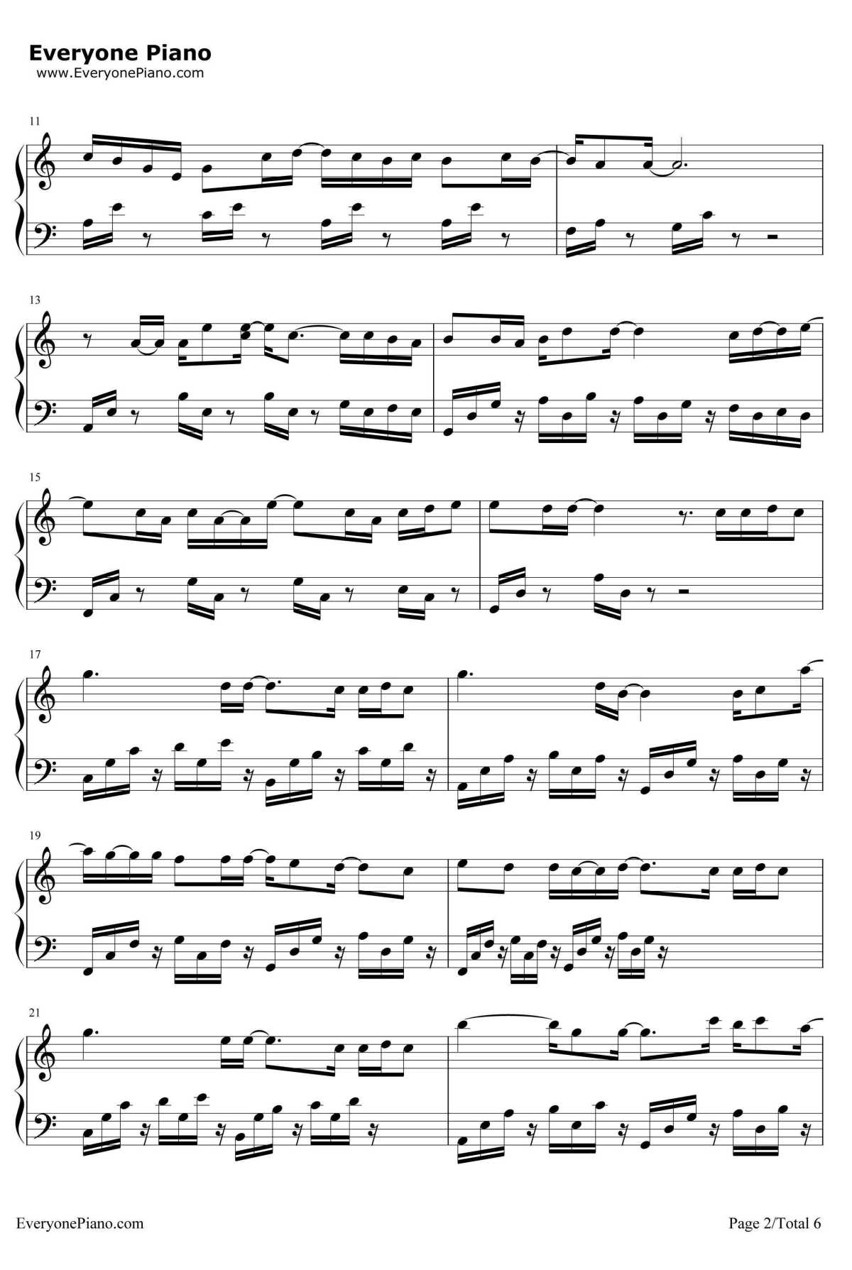 多远都要在一起钢琴谱2-邓紫棋