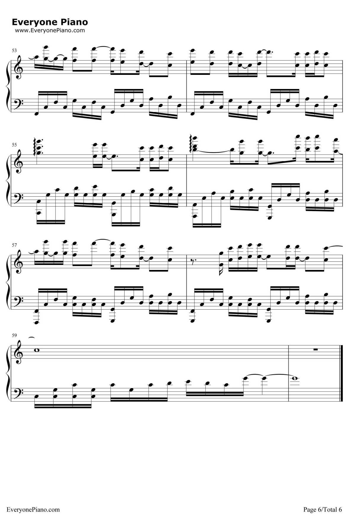 多远都要在一起钢琴谱6-邓紫棋