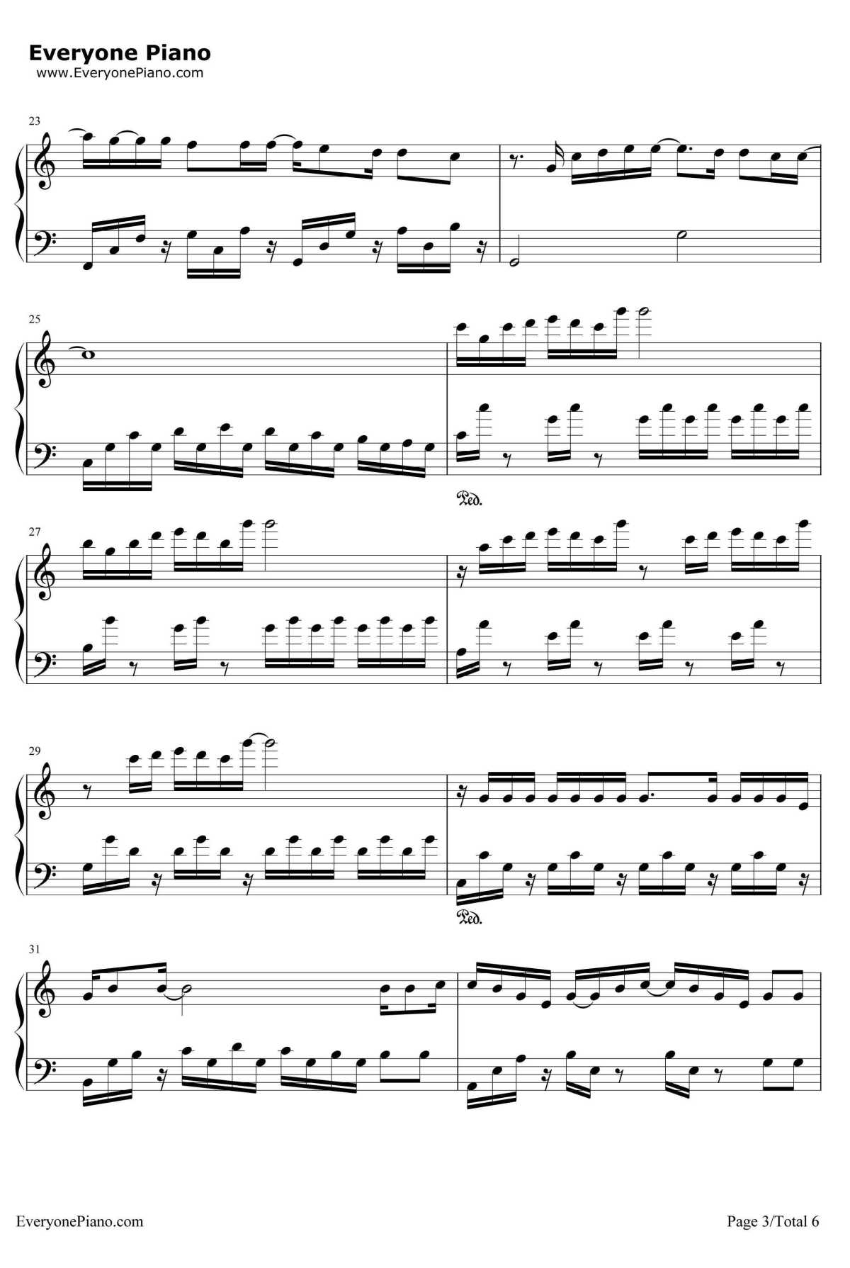 多远都要在一起钢琴谱3-邓紫棋